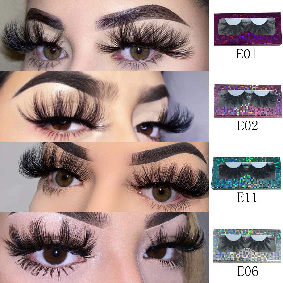 Mikiwi 20-Pack 25mm Real Mink False Eyelashes – Handmade 3D Full-Strip, Cruelty-Free, Dramatic Black Lashes, 20 Pairs
