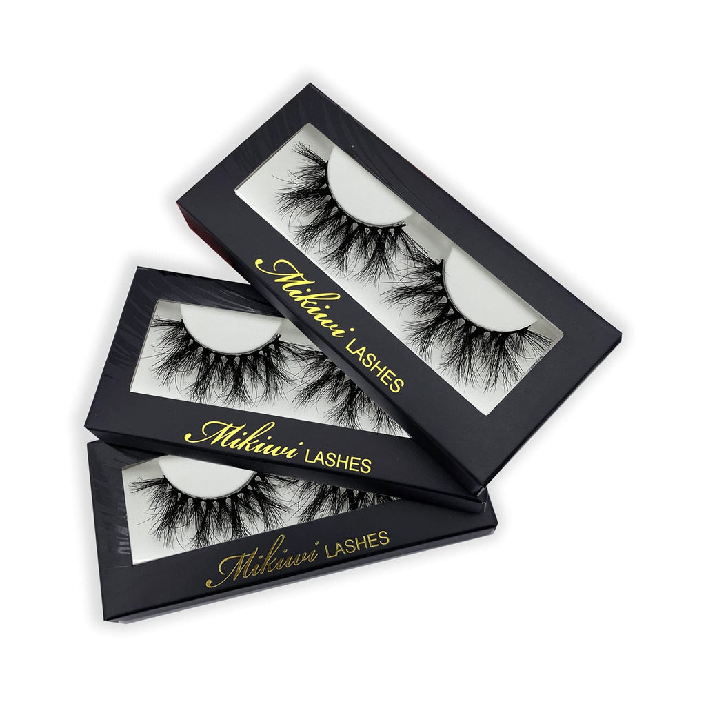 Mikiwi 5D Mink Lashes – Full-Strip, 20-22mm, Super Fluffy Dramatic Lashes, Handmade & Cruelty-Free