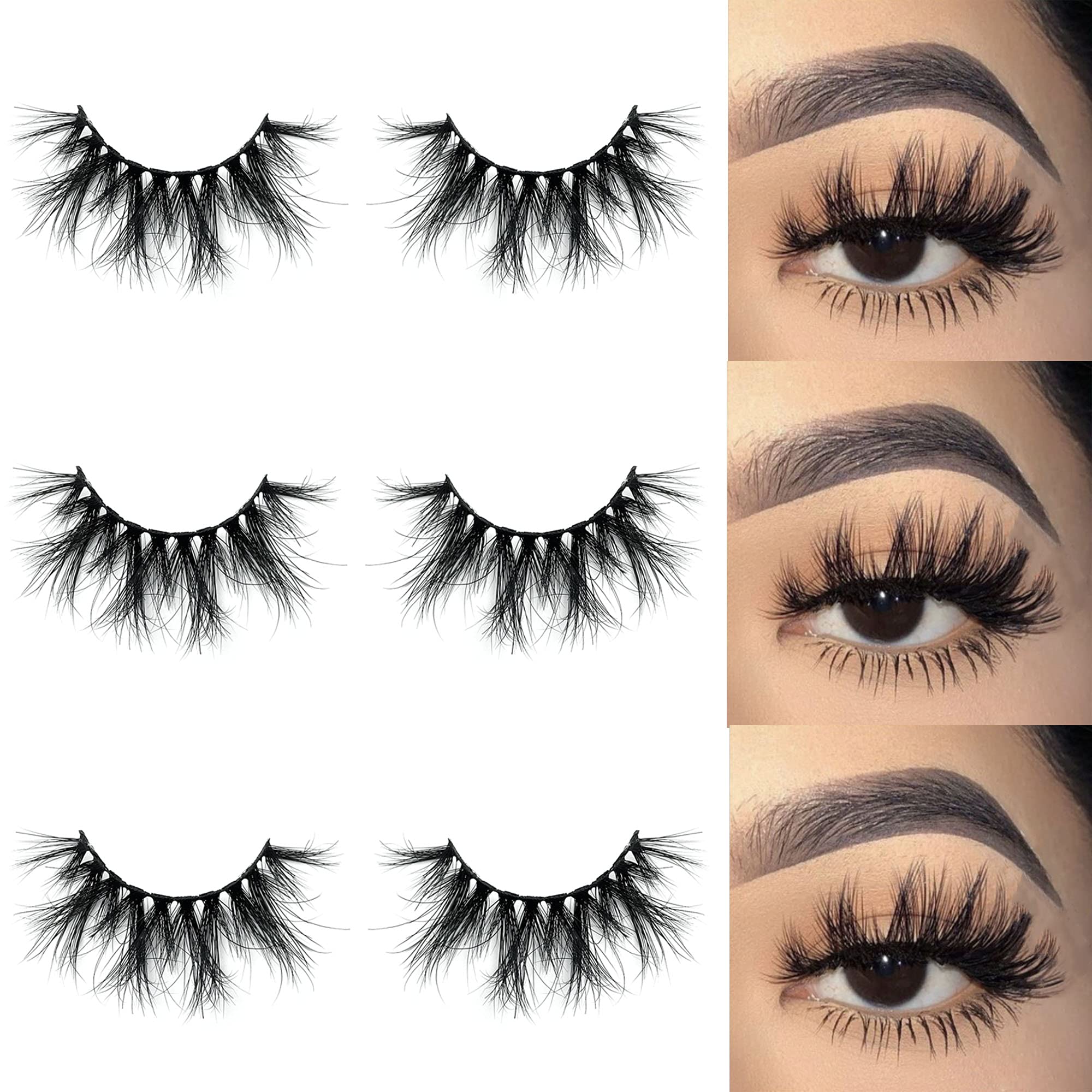 Mikiwi 5D Mink Lashes – Full-Strip, 20-22mm, Super Fluffy Dramatic Lashes, Handmade & Cruelty-Free