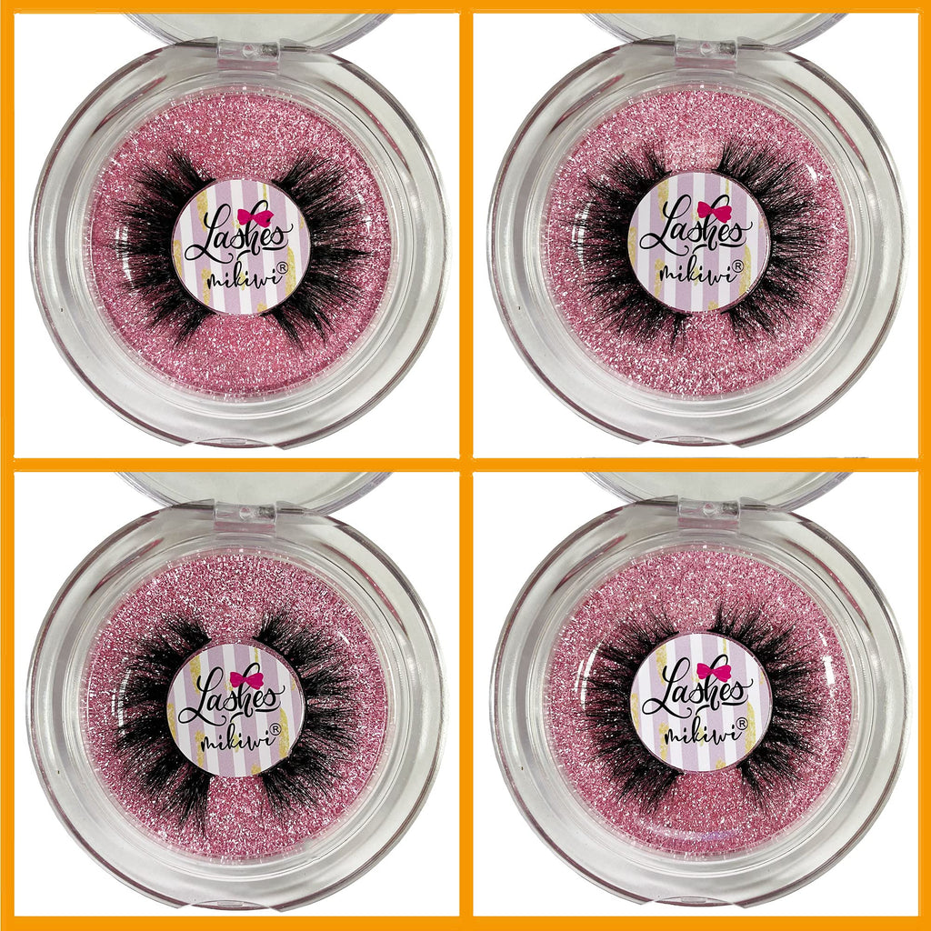 Mikiwi Mink Lashes Natural Look – 5D 14-18mm, Cruelty-Free Reusable Lashes
