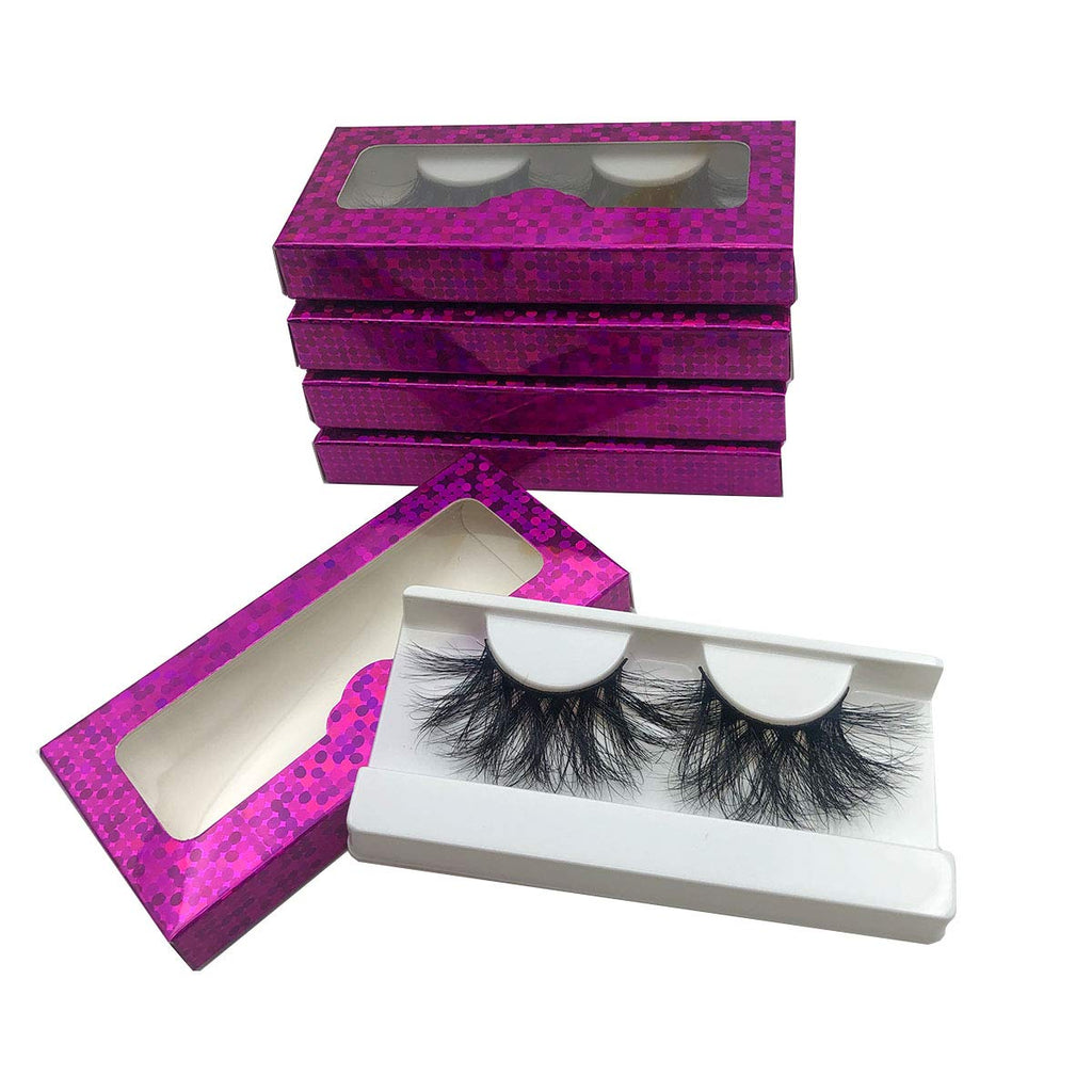 Mikiwi 25mm Mink Lashes Bulk Pack – 5 Pairs | 3D Real Mink Lashes, Cruelty-Free, Dramatic Full-Strip