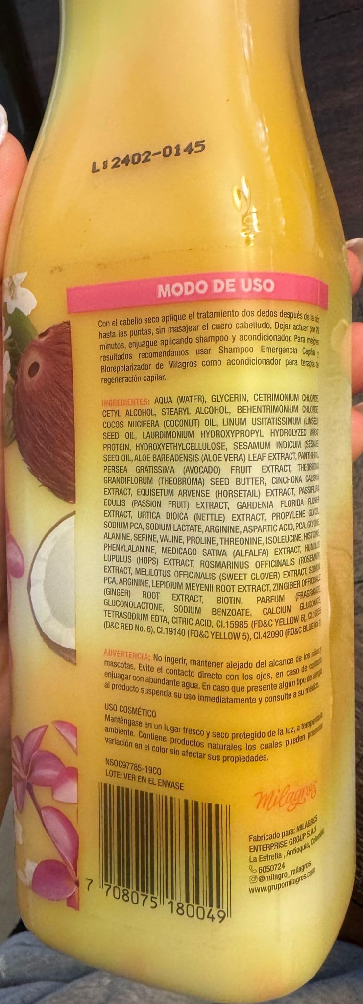 Milagros Emergency Hair Treatment | Natural Colombian Hair Care for Growth, Strength & Repair