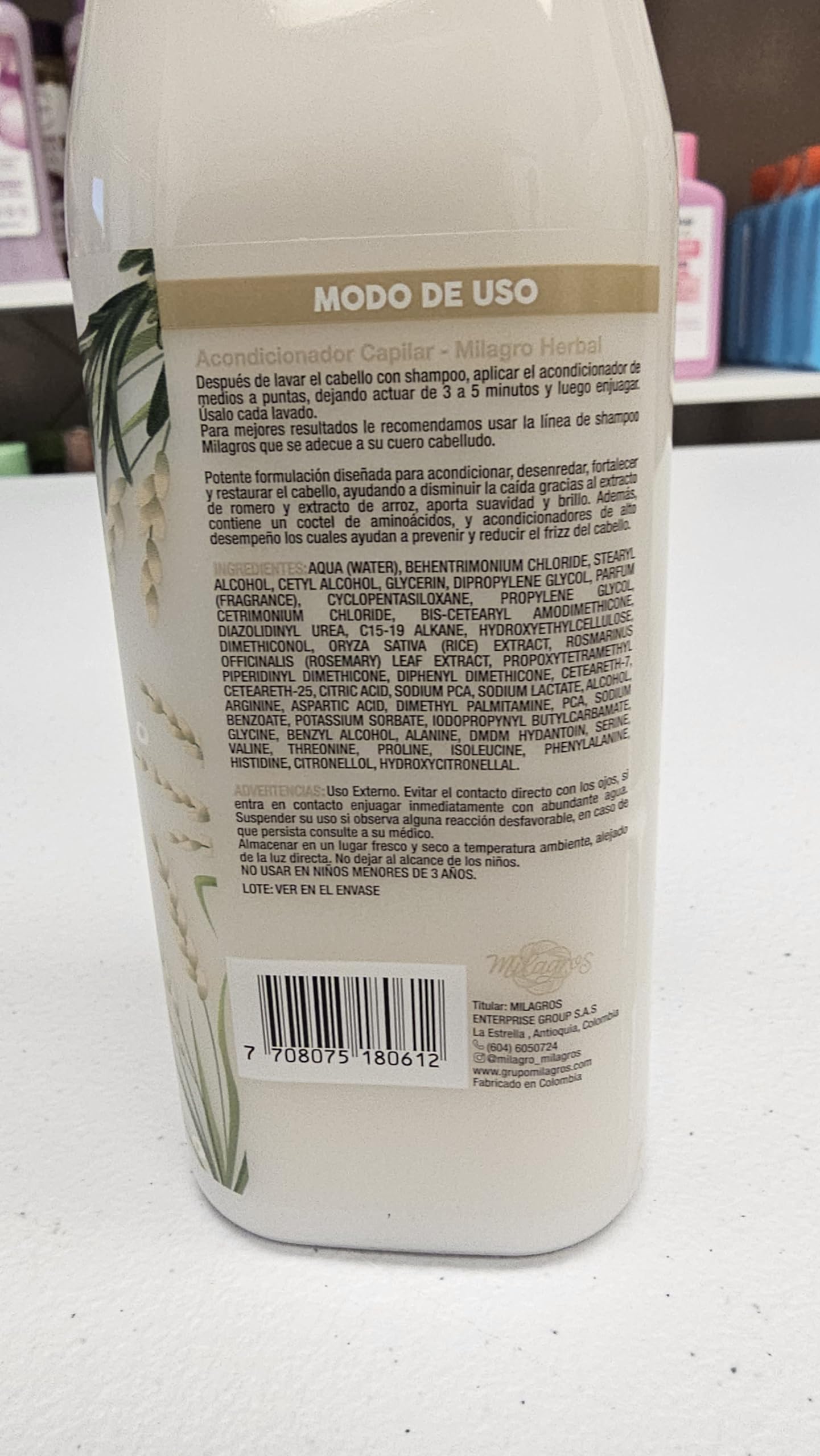 Milagros Herbal Conditioner | Reduces Hair Shedding, Softness & Shine