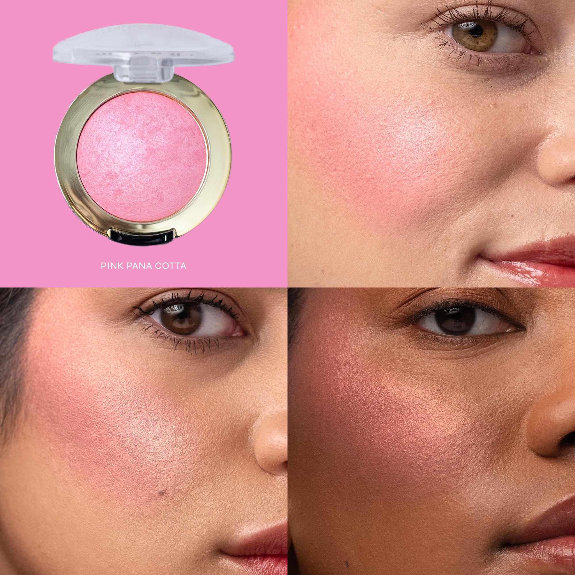 Milani Baked Blush – Cruelty-Free Powder Blush in Pink Panna Cotta