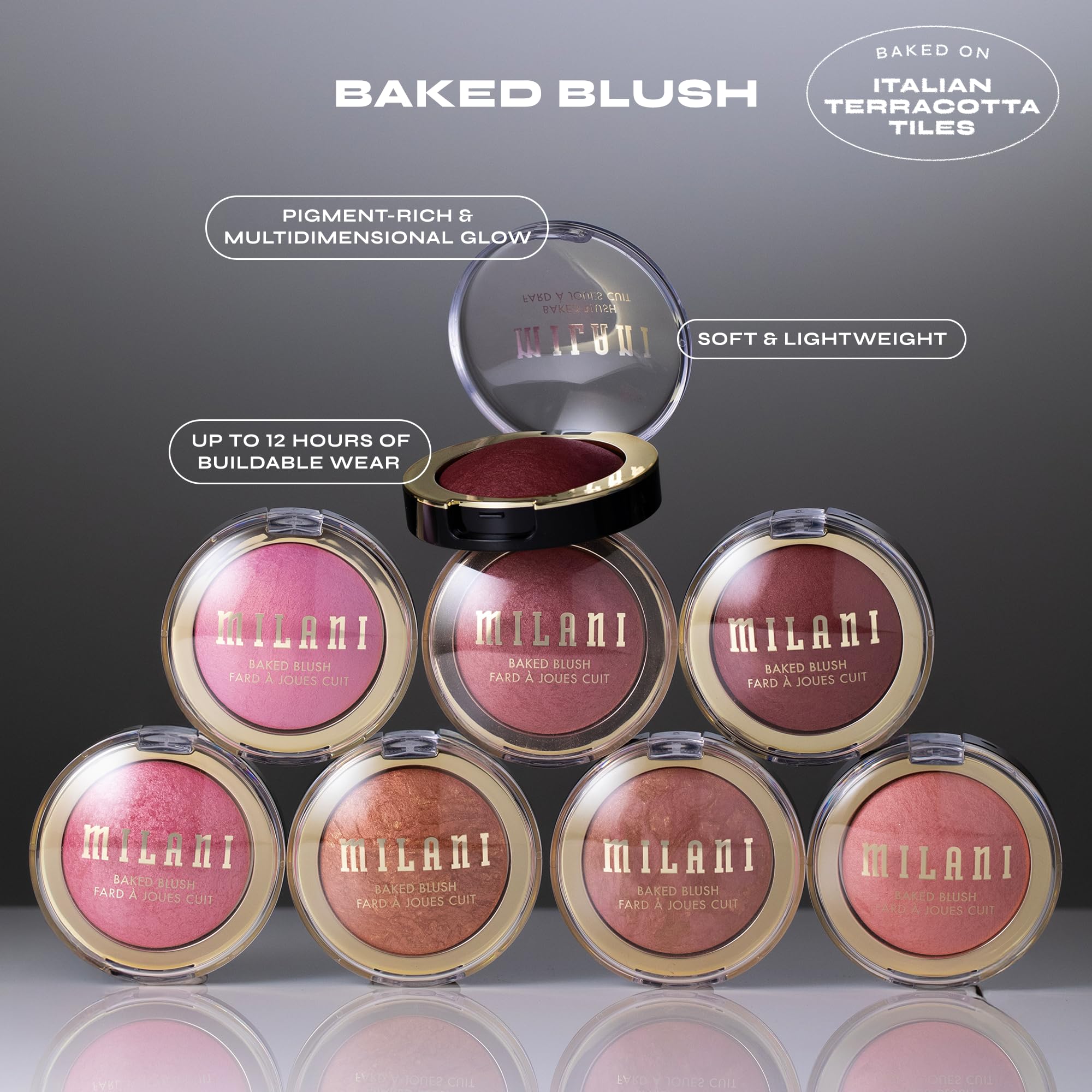 Milani Baked Blush Berry Amore – Buildable Cheek Color, Cruelty Free, 8 Shades