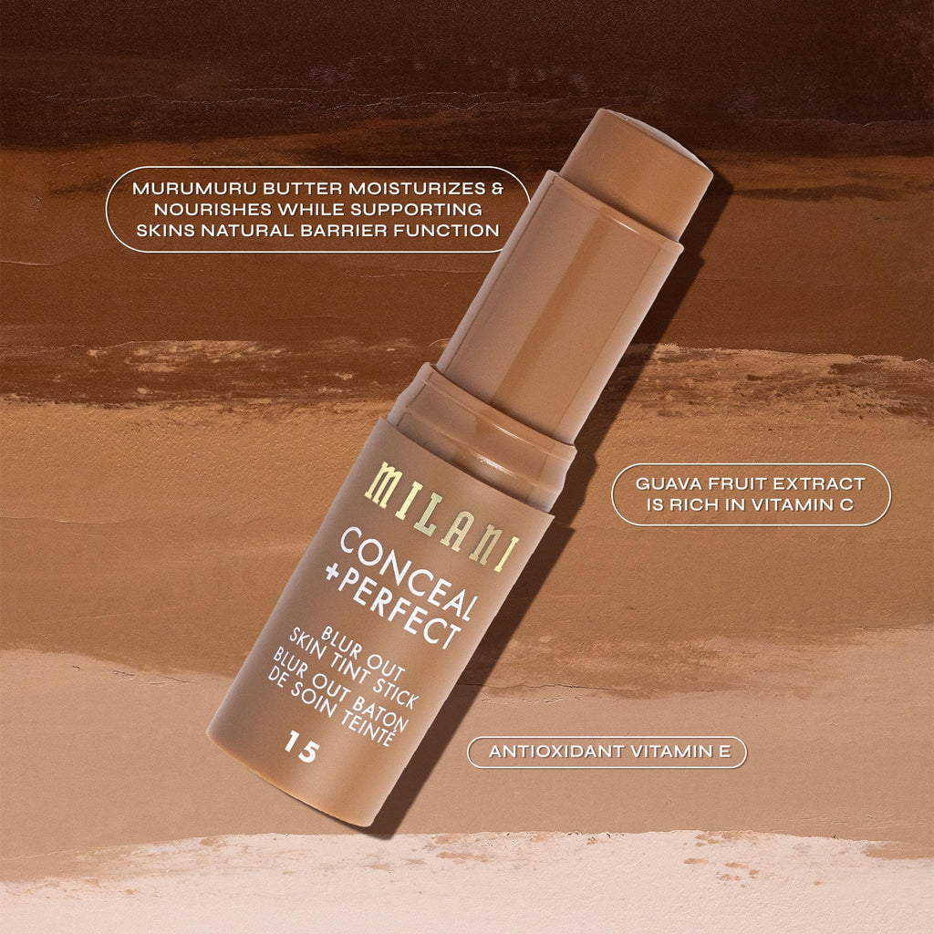 Milani Conceal + Perfect Blur Out Skin Tint Stick 04 – Light to Medium Coverage, Soft Matte Finish