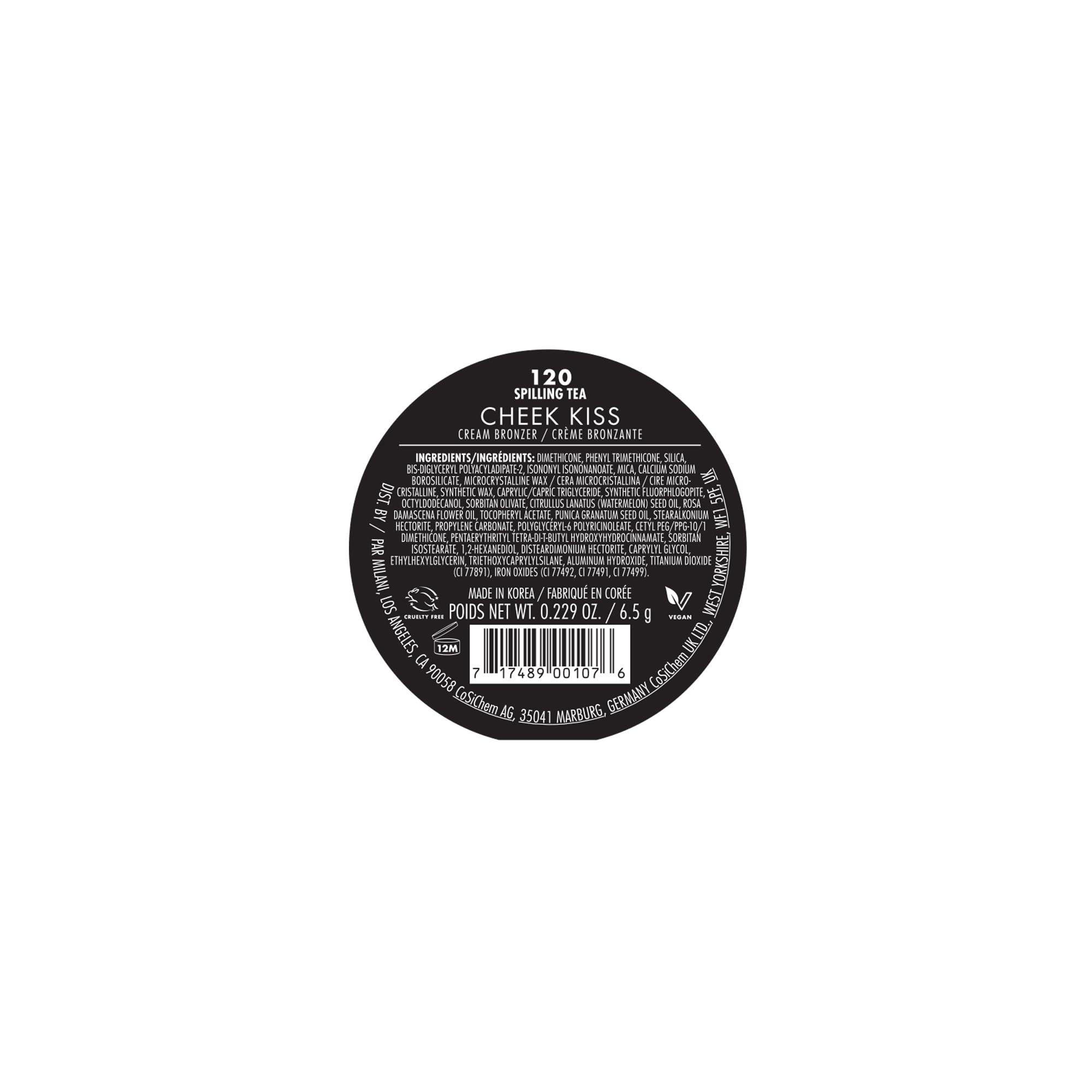 Milani Cheek Kiss Cream Bronzer - 120 Spilling Tea | Cream Bronzer for Natural Warmth