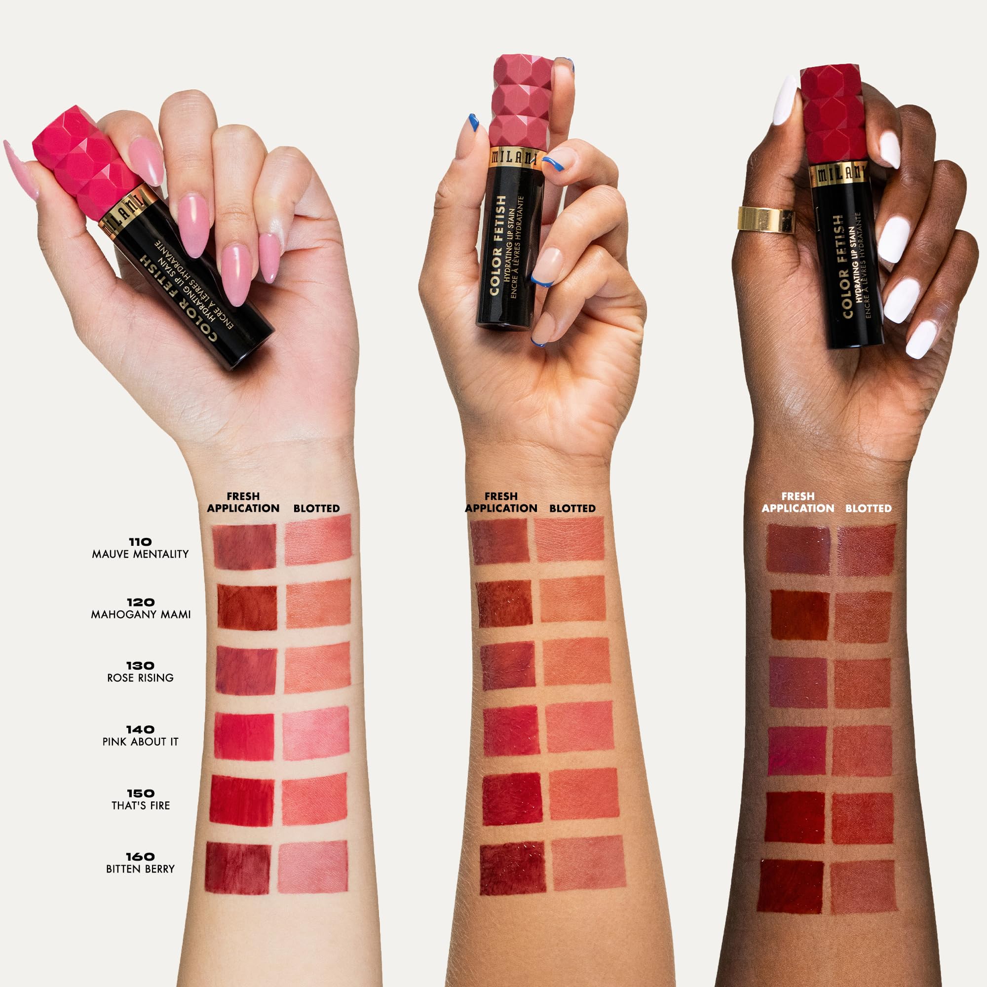 Milani Color Fetish Lip Stain Rose Rising – Hydrating Glossy to Semi Matte Lip Color