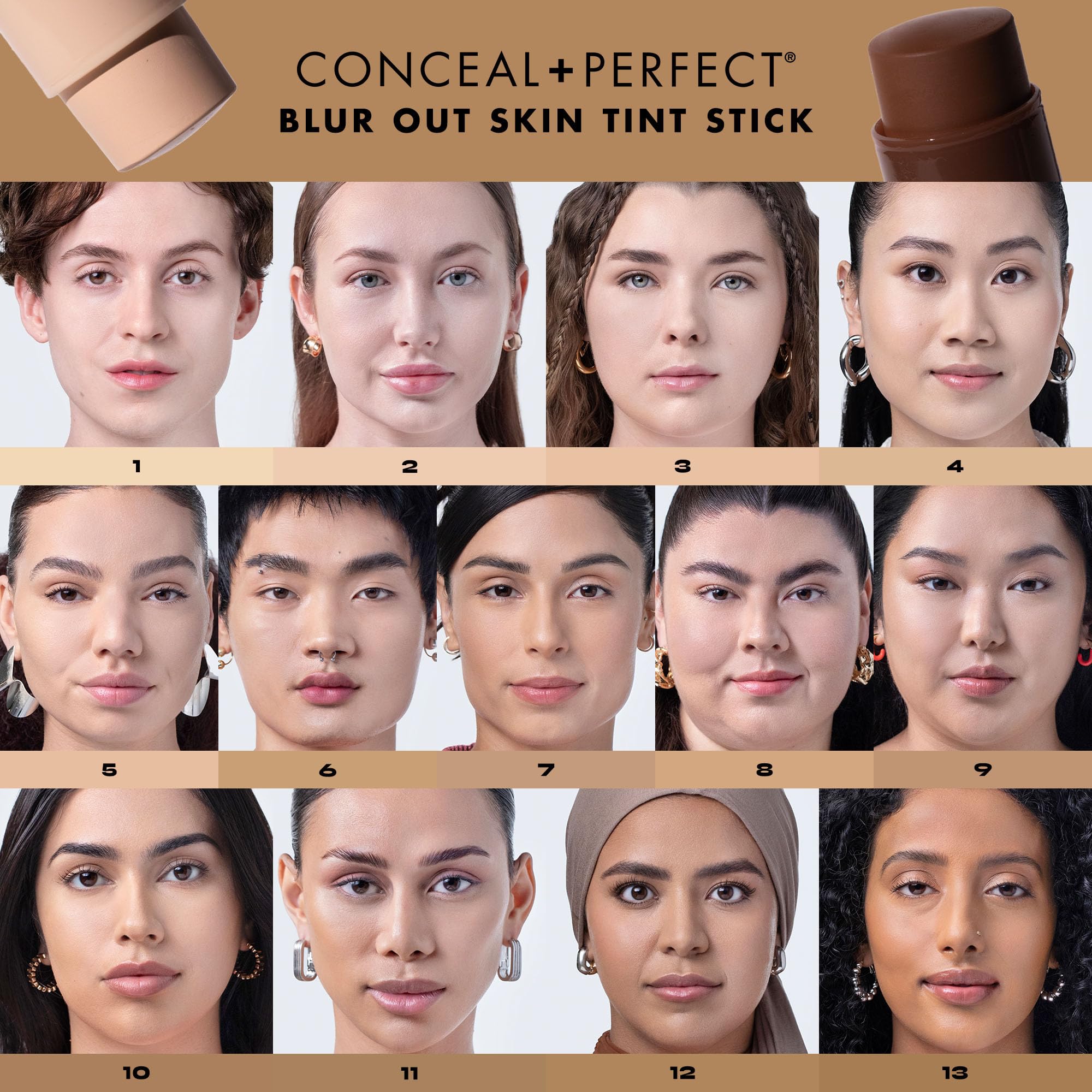 Milani Conceal + Perfect Blur Out Skin Tint Stick 02 – Buildable Tinted Moisturizer with Soft-M Matte Finish