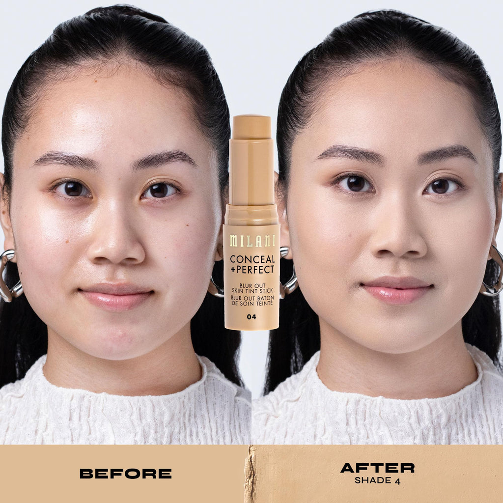 Milani Conceal + Perfect Blur Out Skin Tint Stick 04 – Light to Medium Coverage, Soft Matte Finish