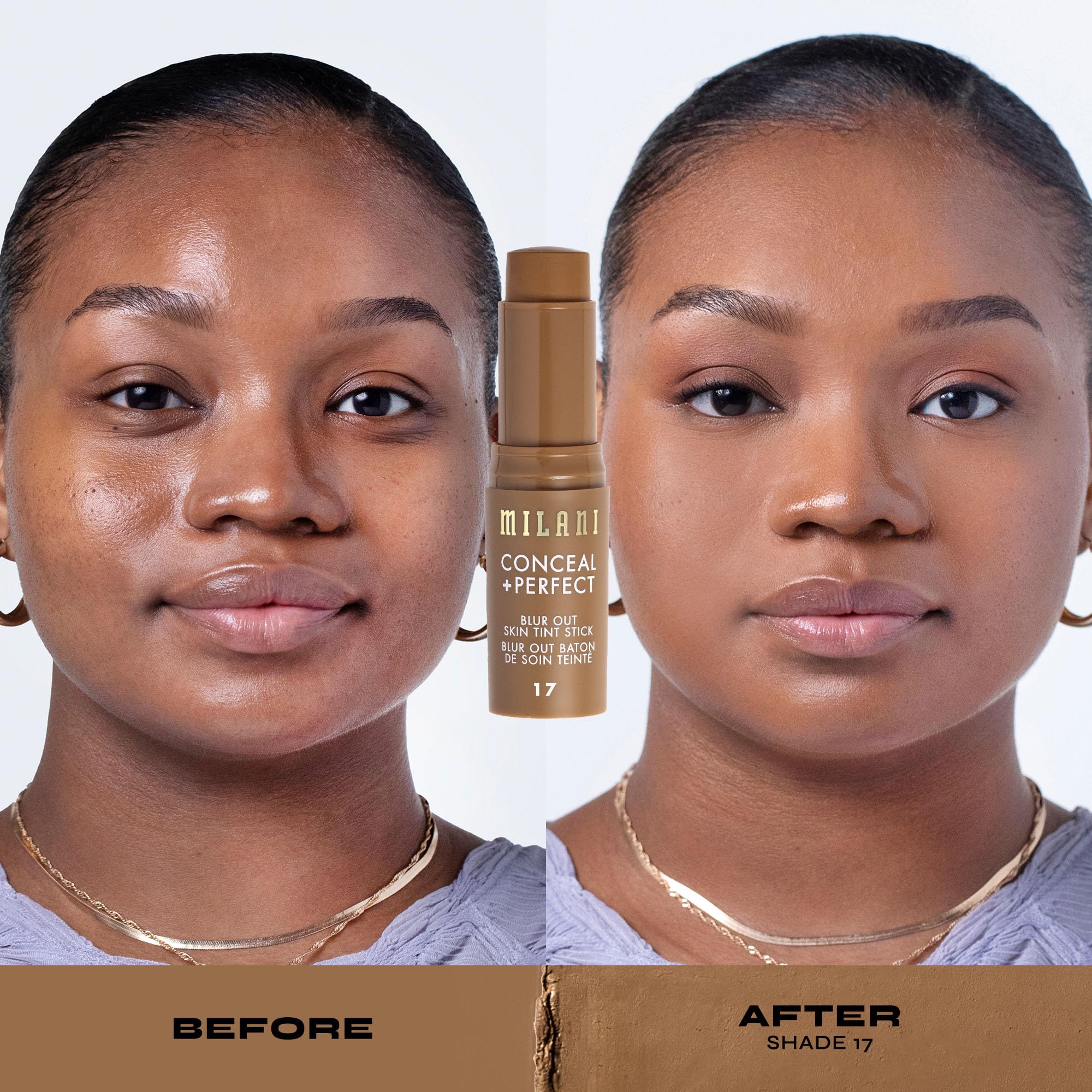 Milani Conceal + Perfect Skin Tint Stick Blur Out Tint, Shade 17 | Lightweight, Soft-Focus Coverage