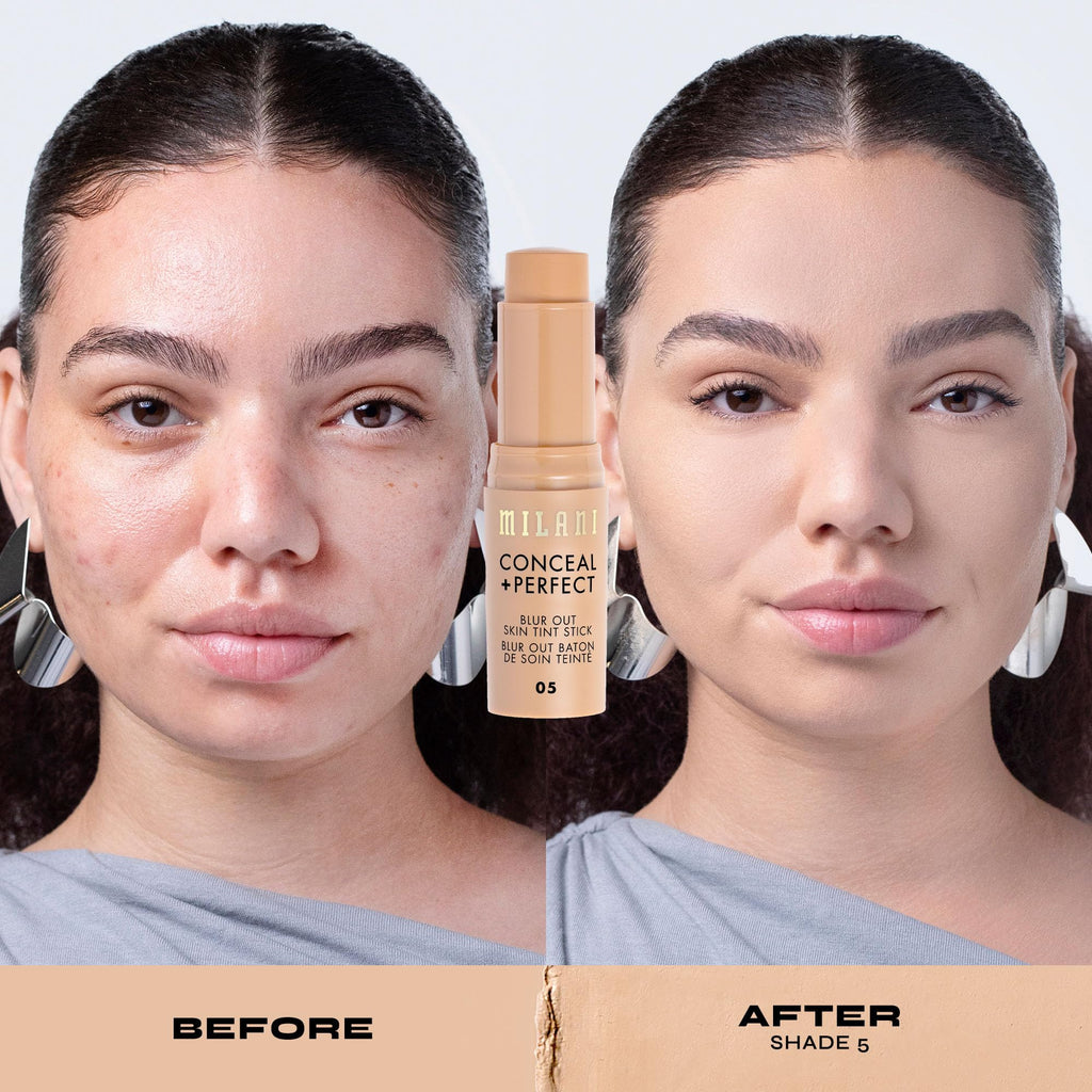 Milani Conceal + Perfect Blur Out Skin Tint Stick Shade 05 – Buildable, Soft-Matte, Second-Skin Finish