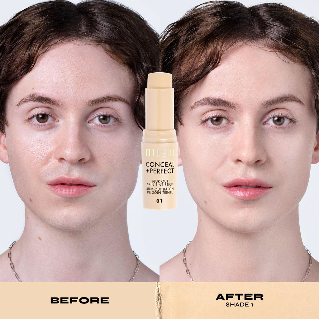 Milani Conceal + Perfect Skin Tint Stick Blur Out – Shade 01 | Buildable, Soft-Focus Tint Moisturizer