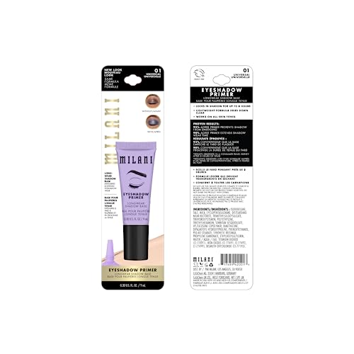 Milani Eyeshadow Primer - 2 Pack | Long-Lasting, Crease-Proof & Vegan