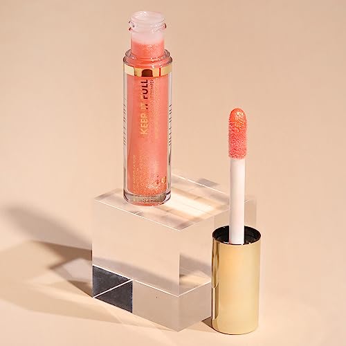Milani Lip Gloss Keep It Full Nourishing Lip Plumper with Hyaluronic Acid & Peptides – Soft Rose (0.13 Fl. Oz.)