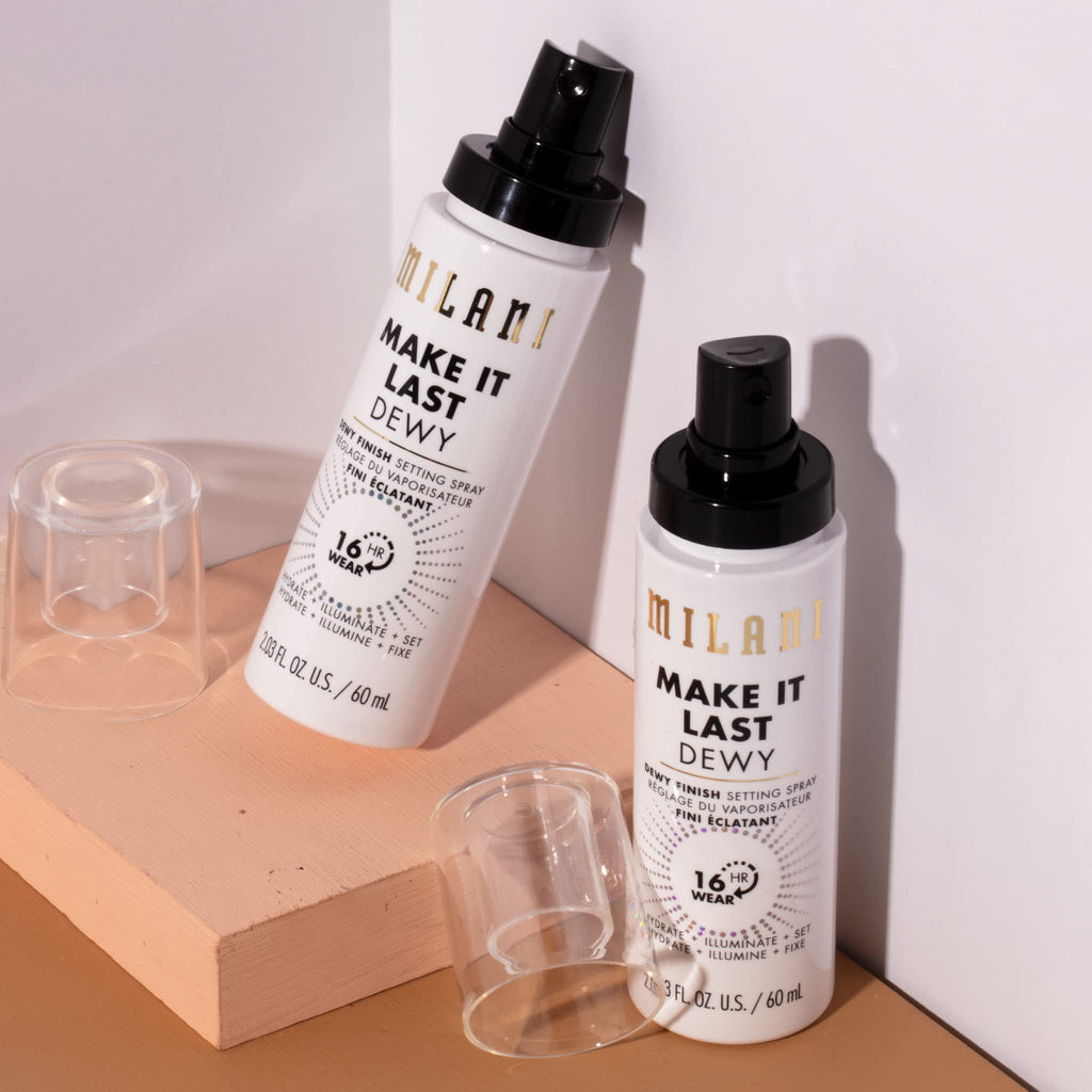 Milani Make It Dewy Setting Spray + Primer (2 Pack) – Hydrate, Glow & Set