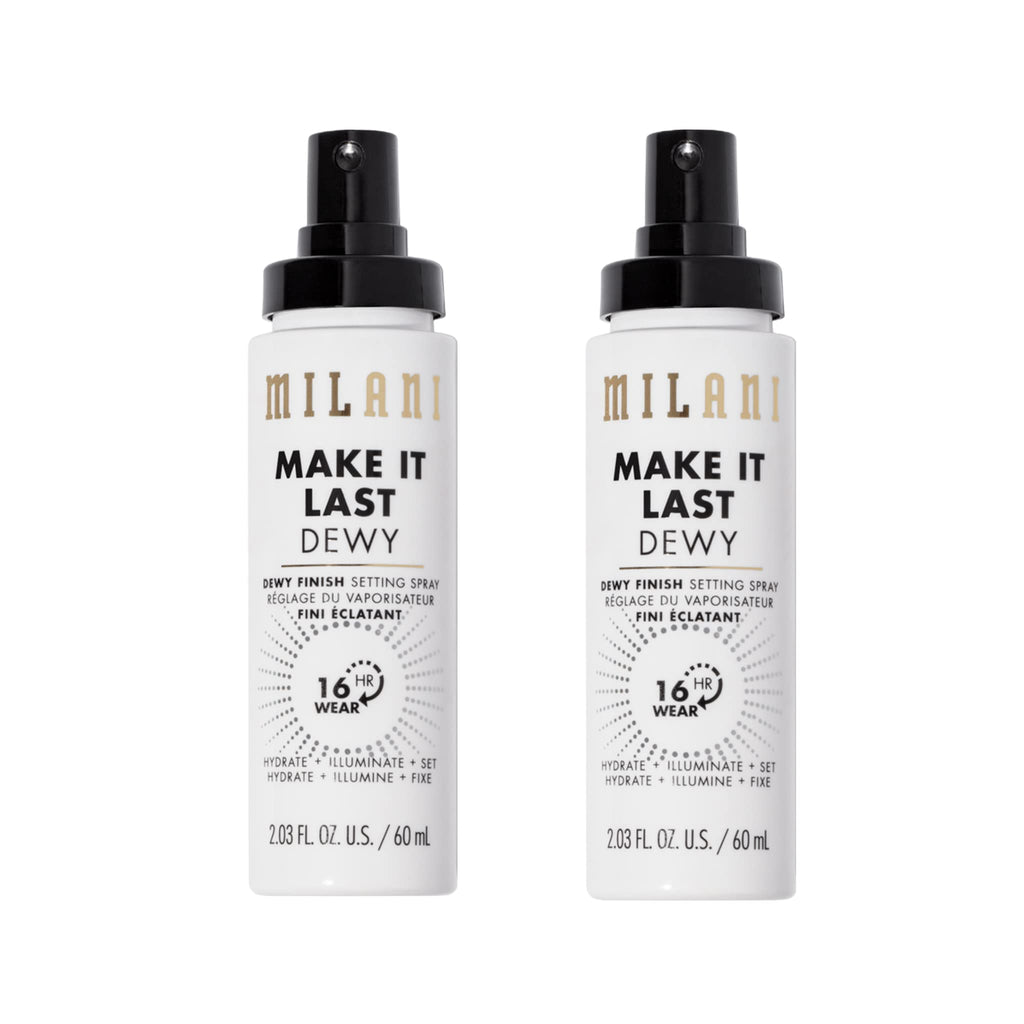 Milani Make It Dewy Setting Spray + Primer (2 Pack) – Hydrate, Glow & Set