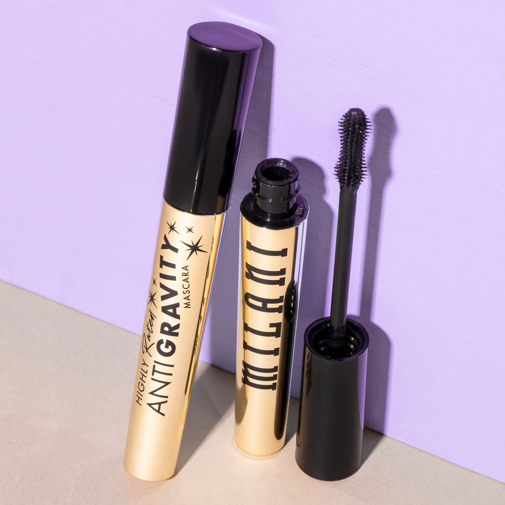 Milani Mascara Volume & Length – Anti-Gravity Black, Hourglass Wand, Castor Oil (2 Pack)