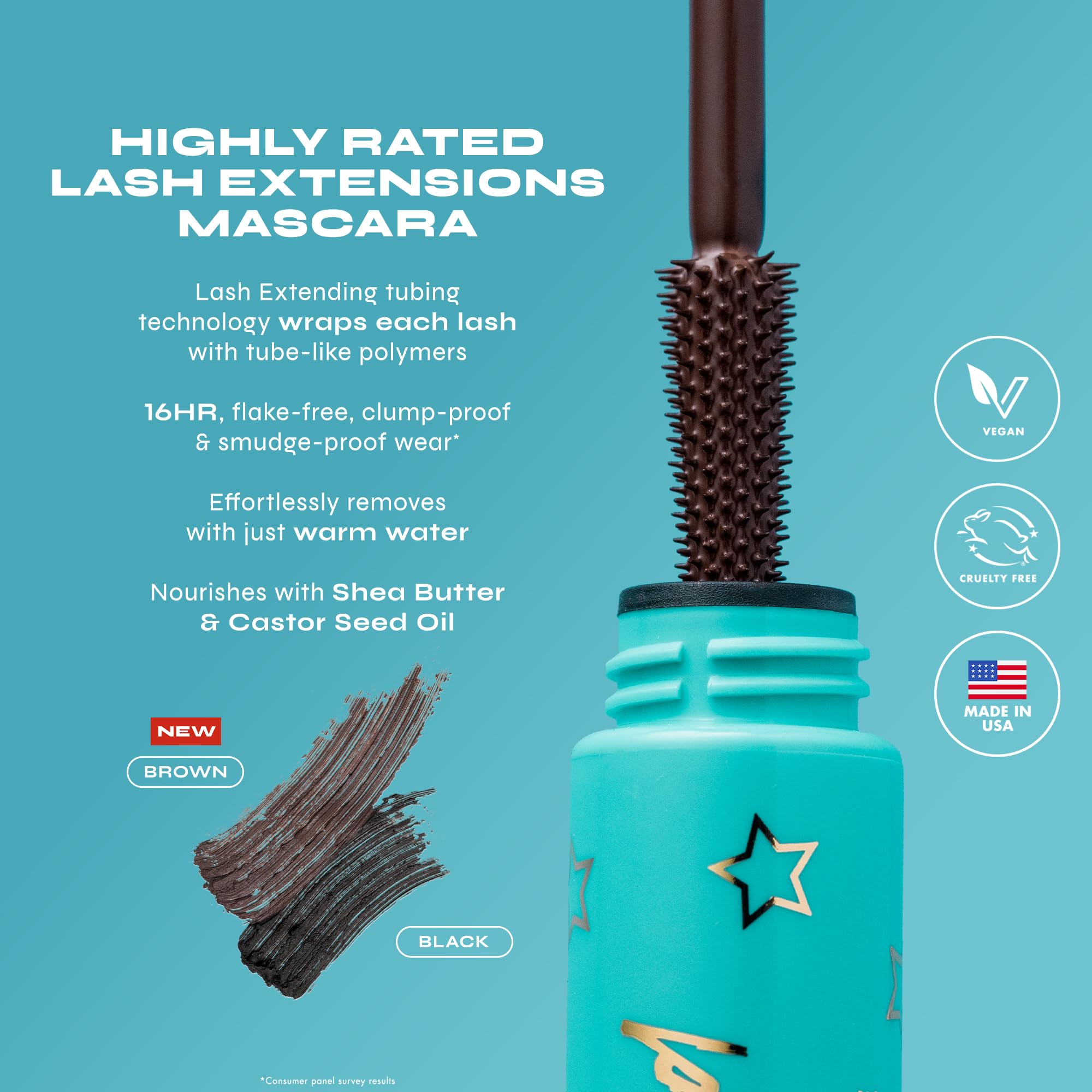 Milani Tubing Mascara Brown | Length & Lift with Shea Butter — Pack of 2