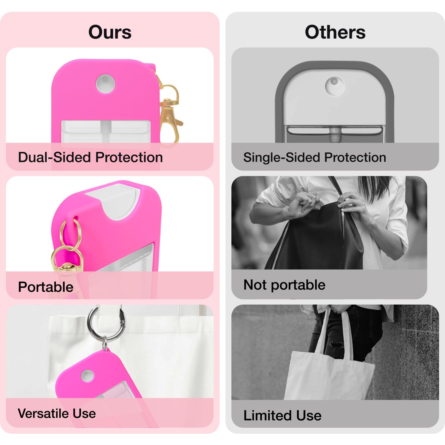 MILASONUS 4-Piece Soft Silicone Case for Touchland Power Mist (30 mL) – Protective & Stylish