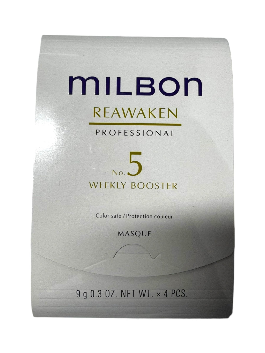Milbon No. 5 Reawaken Weekly Booster Hair Masque – Color Safe, 4 x 0.3 Fl Oz