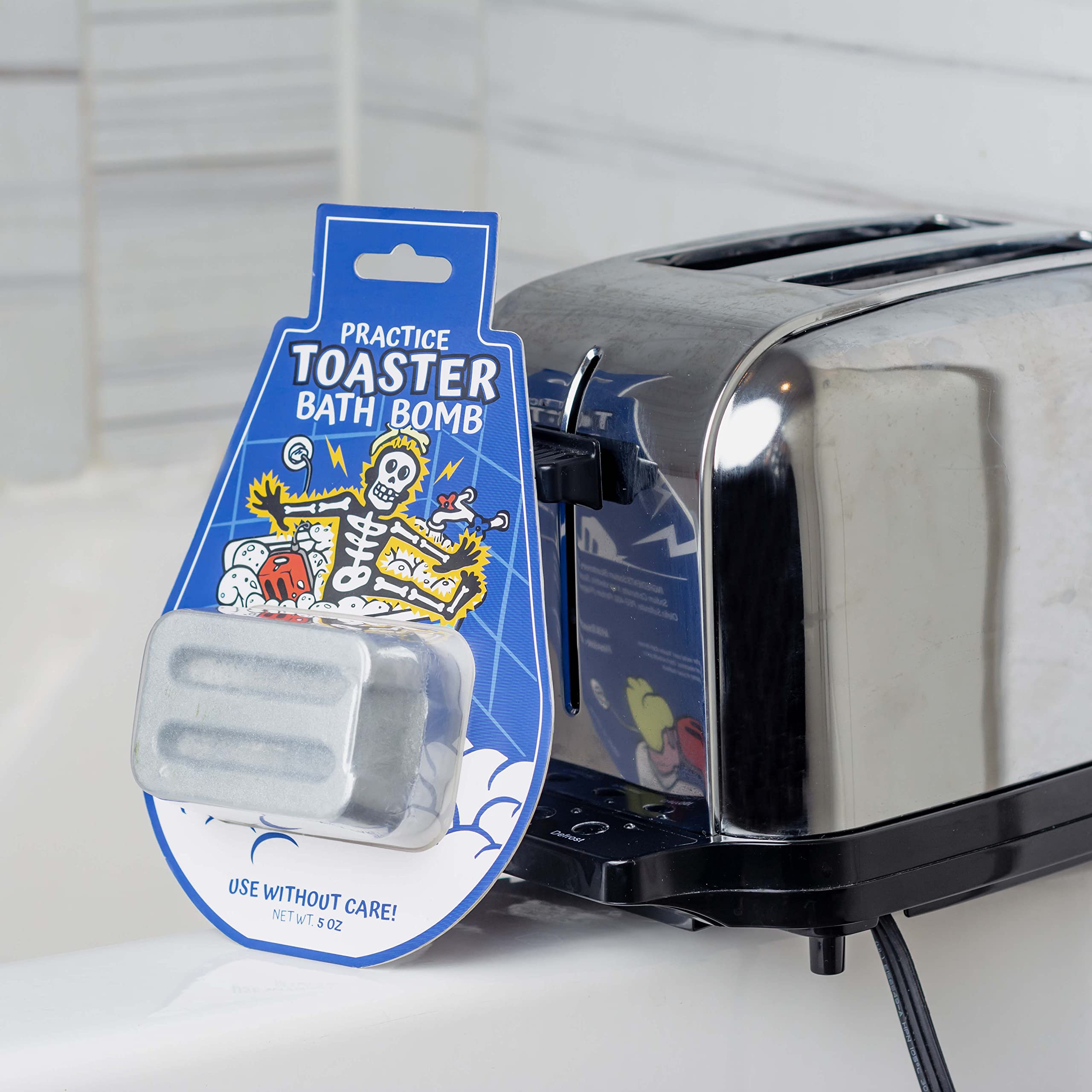 MilkToast Brands Toaster Bath Bomb – Funny Gag Gift for Adults, Office Pranks, White Elephant