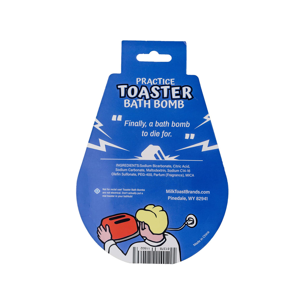 MilkToast Brands Toaster Bath Bomb – Funny Gag Gift for Adults, Office Pranks, White Elephant