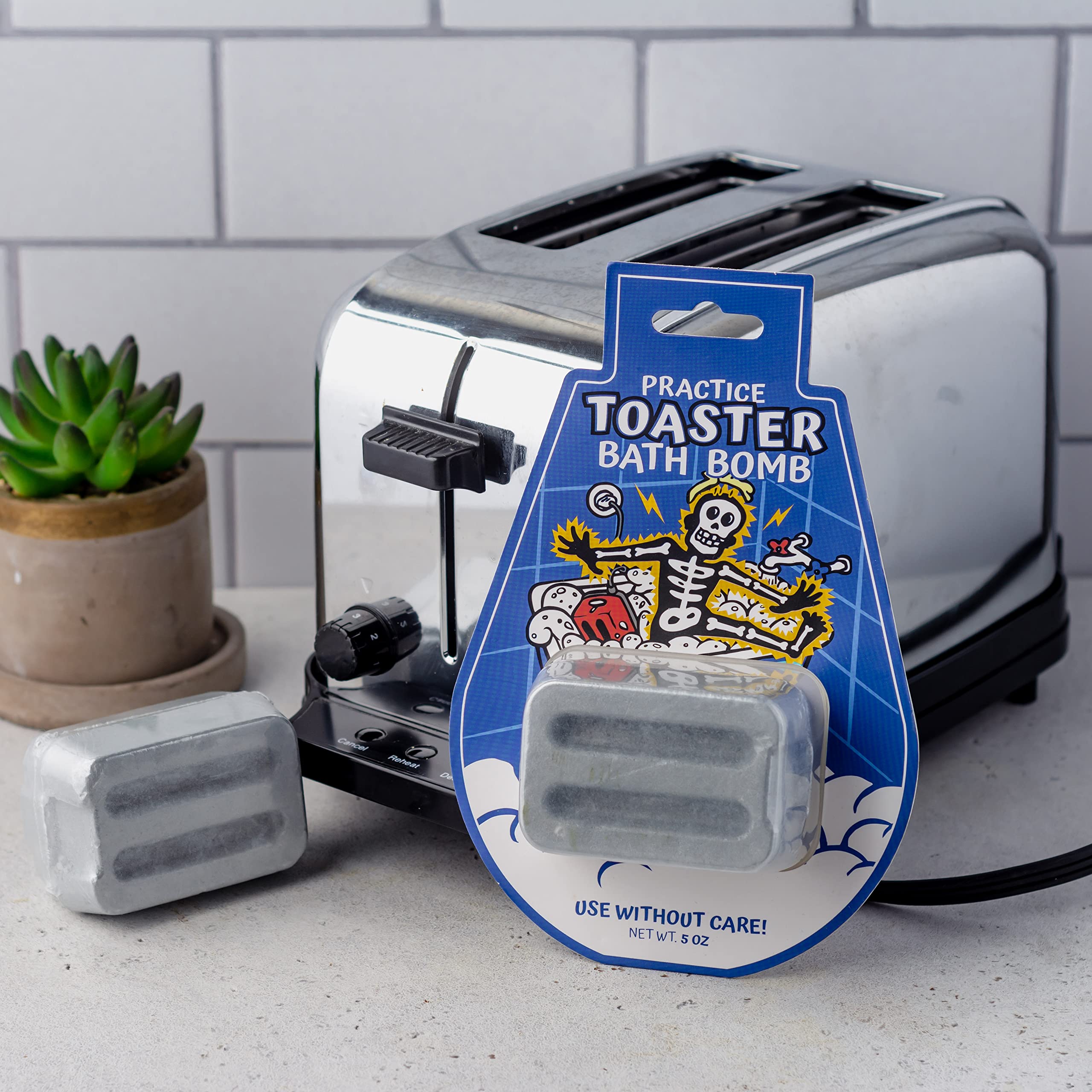 MilkToast Brands Toaster Bath Bomb – Funny Gag Gift for Adults, Office Pranks, White Elephant