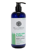 Mill Creek Botanicals Aloe Vera & PABA Lotion 14 oz – 2 Pack | Natural UV Protection & pH Balanced
