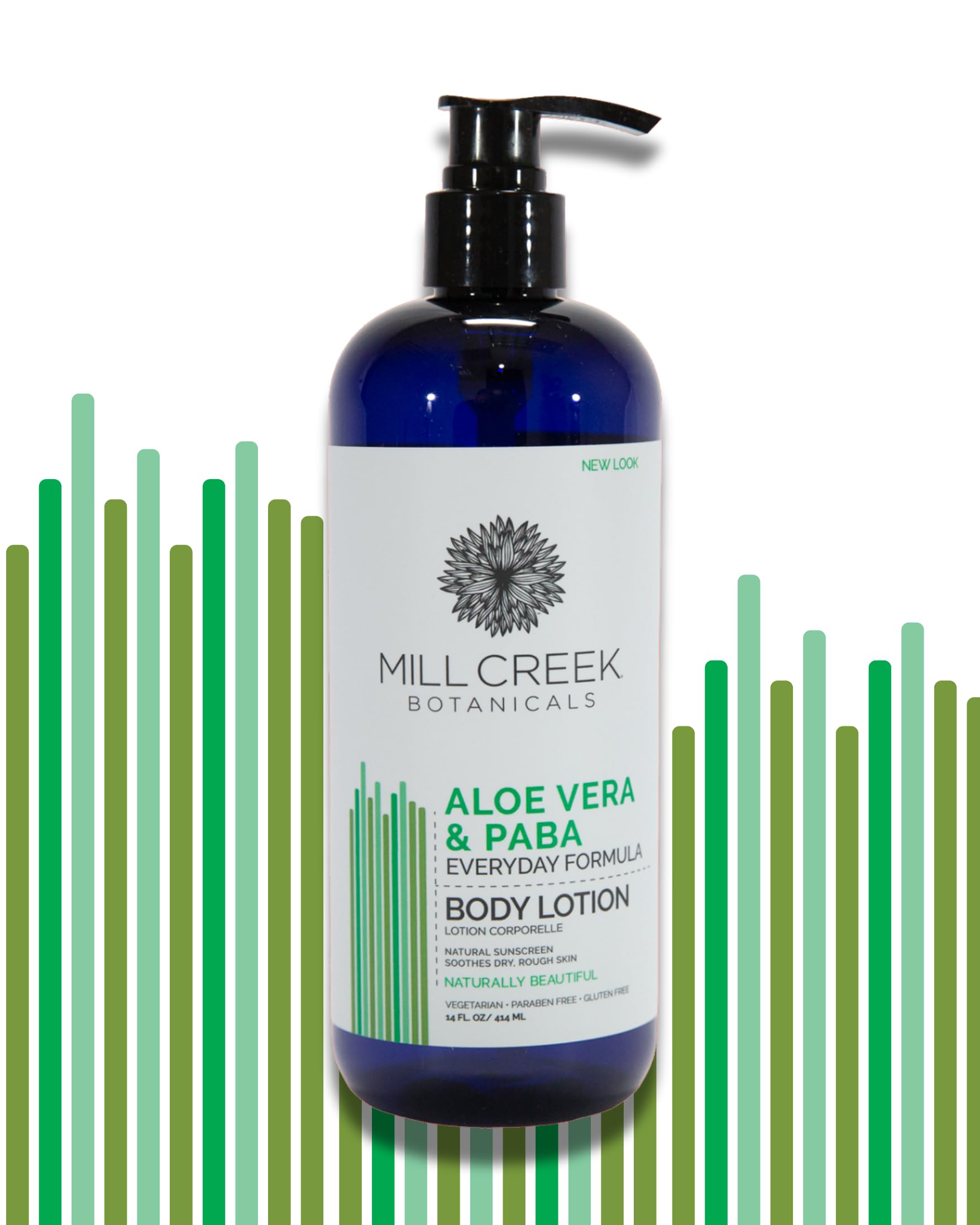 Mill Creek Botanicals Aloe Vera & PABA Lotion 14 oz – 2 Pack | Natural UV Protection & pH Balanced