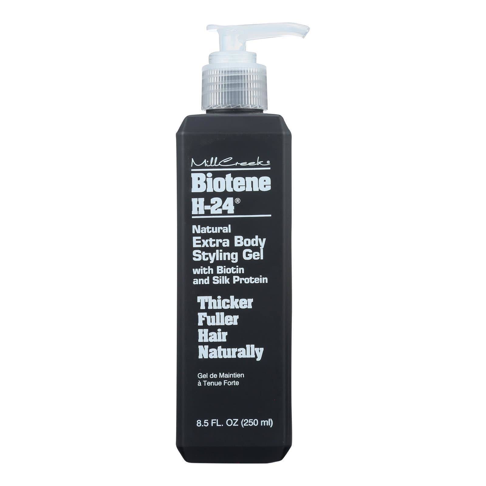 Mill Creek Biotene H-24 Styling Gel – Extra Body, Silk Proteins & Biotin (8.5 oz / 250 ml)