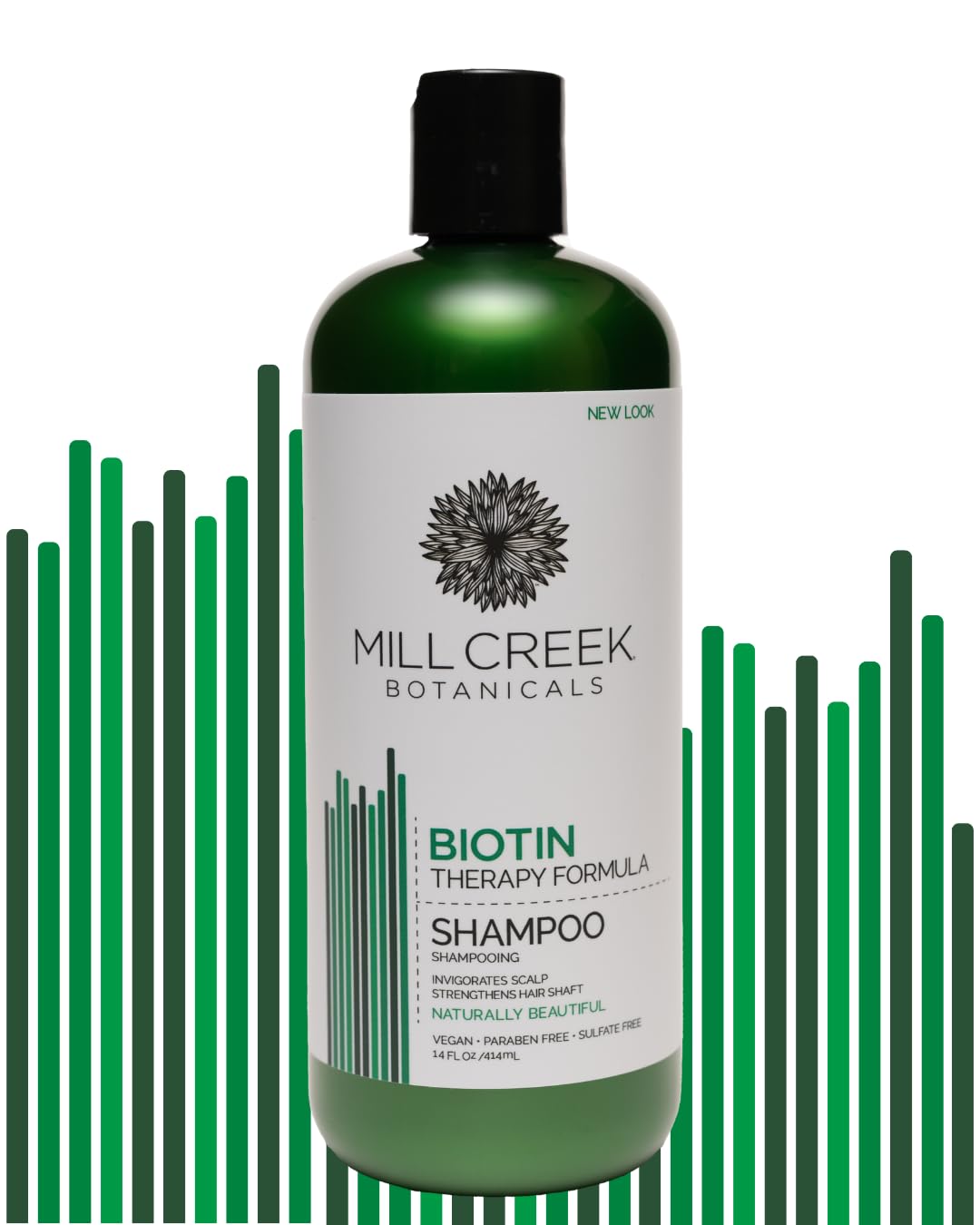 Mill Creek Biotin Shampoo – Two Pack, 14 oz Each | Natural & Organic with Argan Oil