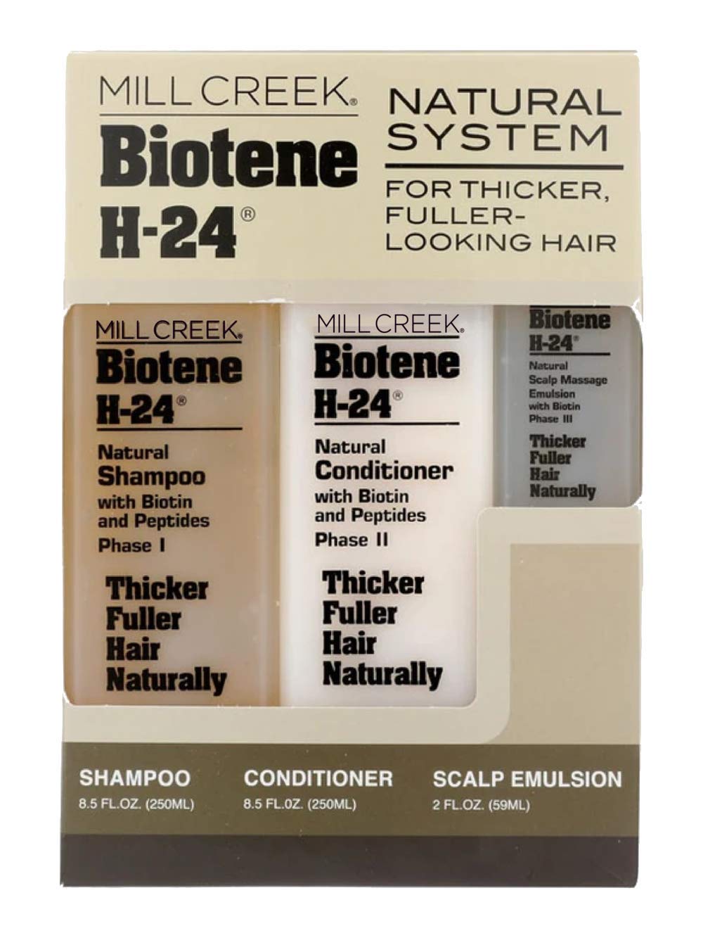 Mill Creek H-24 Shampoo/Conditioner/Emulsion Tripack – Complete Hair Care System