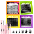 MilyBest 4 Styles Lash Clusters Kit – Silk, Rozen, Fable, Mist with Bond & Seal