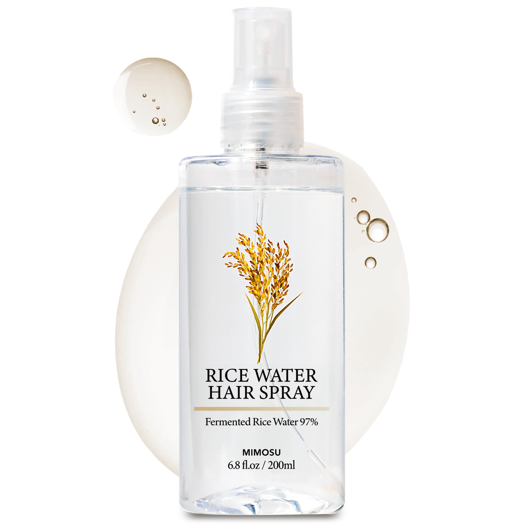 mimosu 97% Rice Water Hair Growth Spray – Fermented Rice Water, Biotin Serum & PHA Toner
