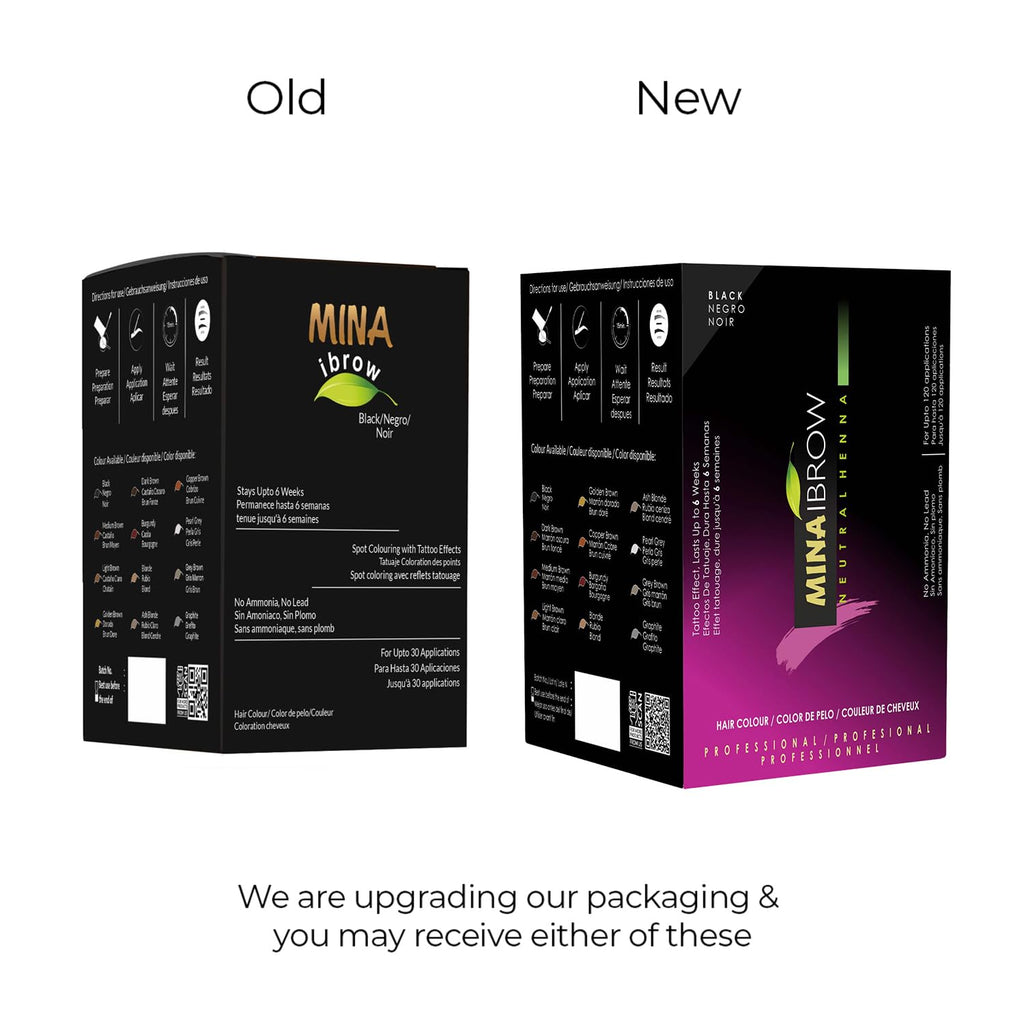 MinaiBrow Mina ibrow Hair Color Refill Pack Black — Long-Lasting Natural Spot Coloring, No Ammonia