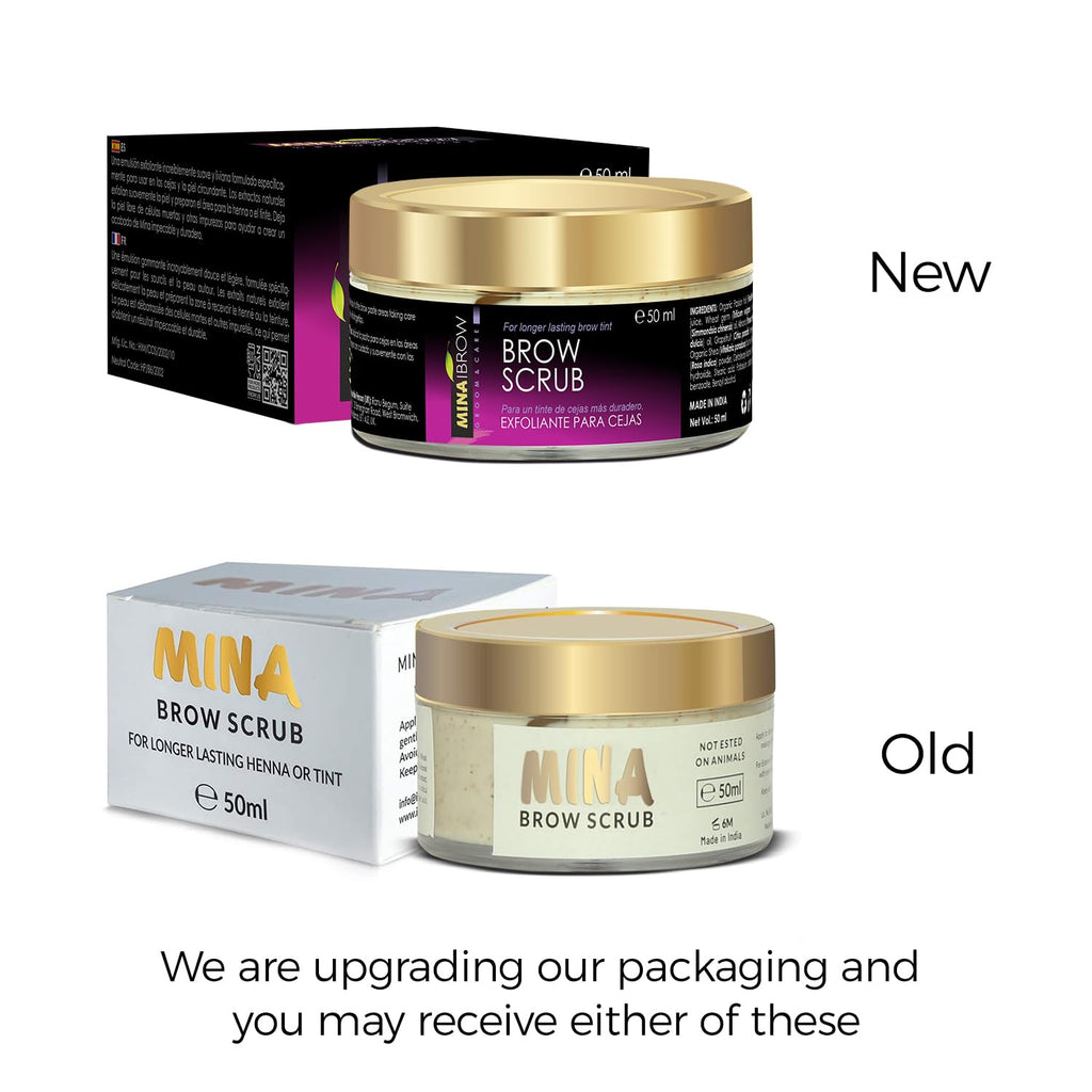 MINA Brow Scrub by MinaiBrow – Prepare Brows for Henna or Tint (50ml)