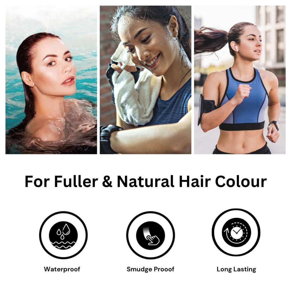 MinaiBrow Mina ibrow Hair Color Refill Pack Black — Long-Lasting Natural Spot Coloring, No Ammonia