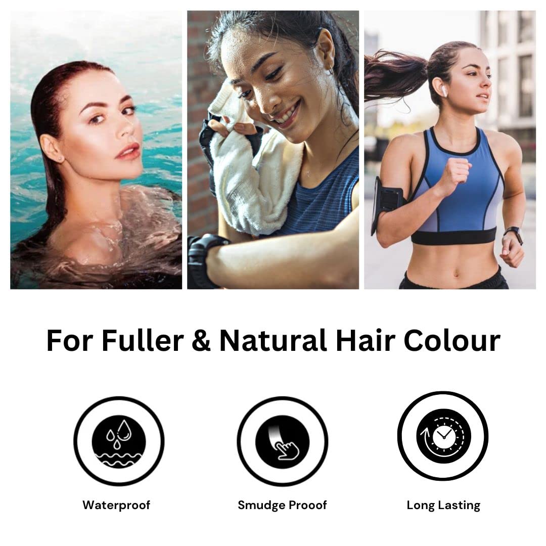 MinaiBrow Mina ibrow Hair Color Refill Pack Black — Long-Lasting Natural Spot Coloring, No Ammonia
