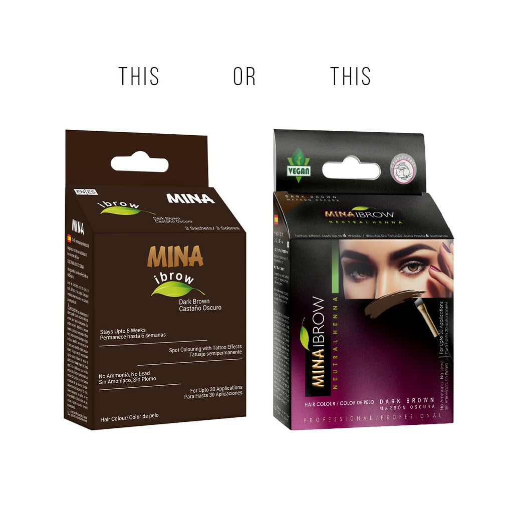 MinaiBrow Tint Kit Dark Brow – Natural, Ammonia-Free Brow Tint with Stain Remover
