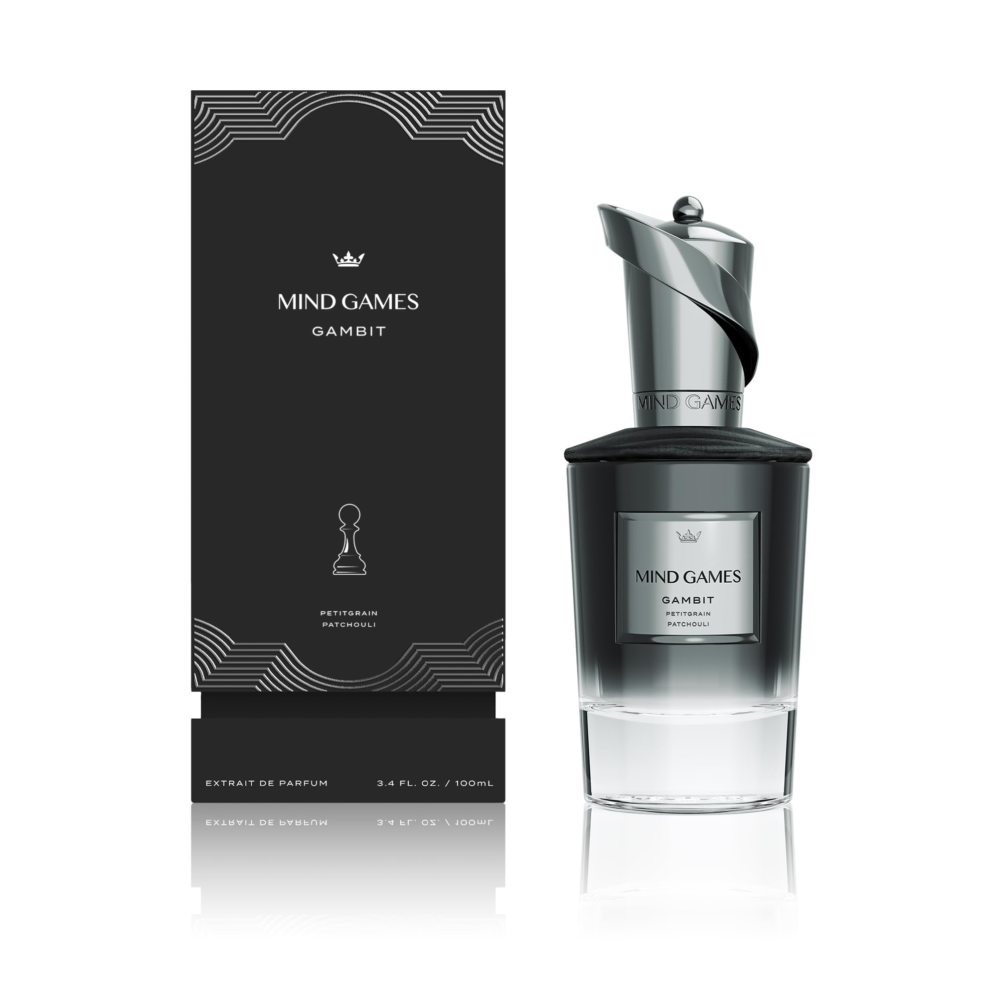 MIND GAMES Gambit - Luxury Extrait de Parfum with Lavender, Cardamom & Patchouli | Unisex Woody Leather 100 mL