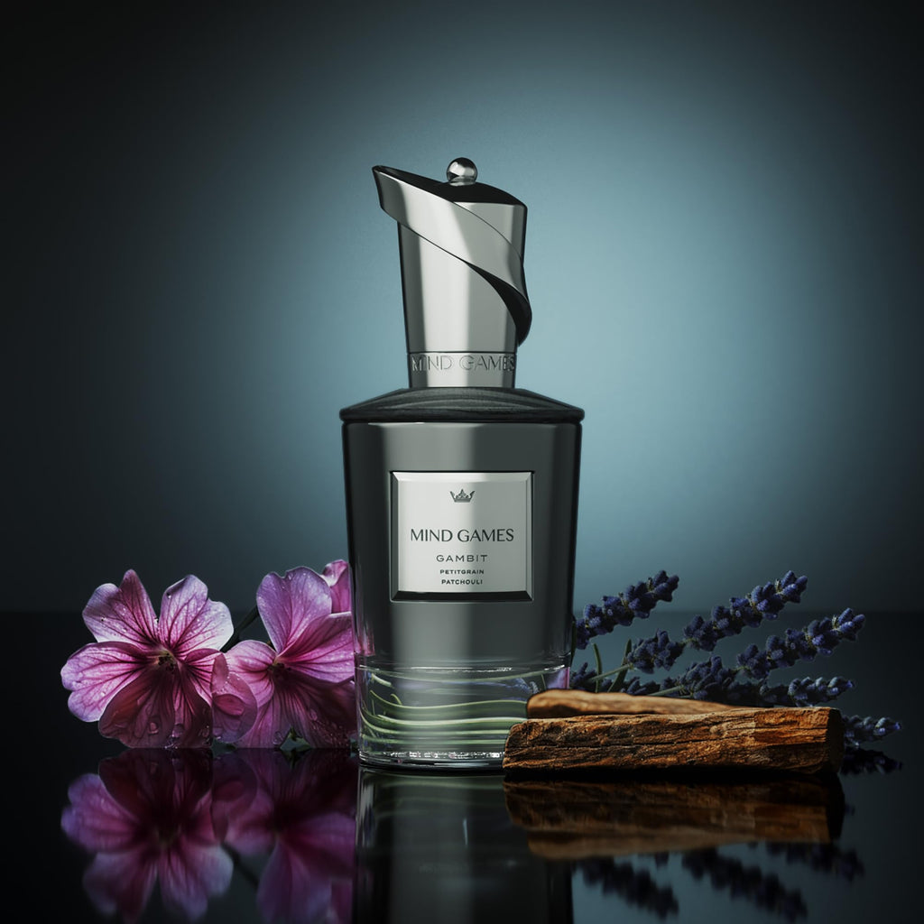 MIND GAMES Gambit - Luxury Extrait de Parfum with Lavender, Cardamom & Patchouli | Unisex Woody Leather 100 mL
