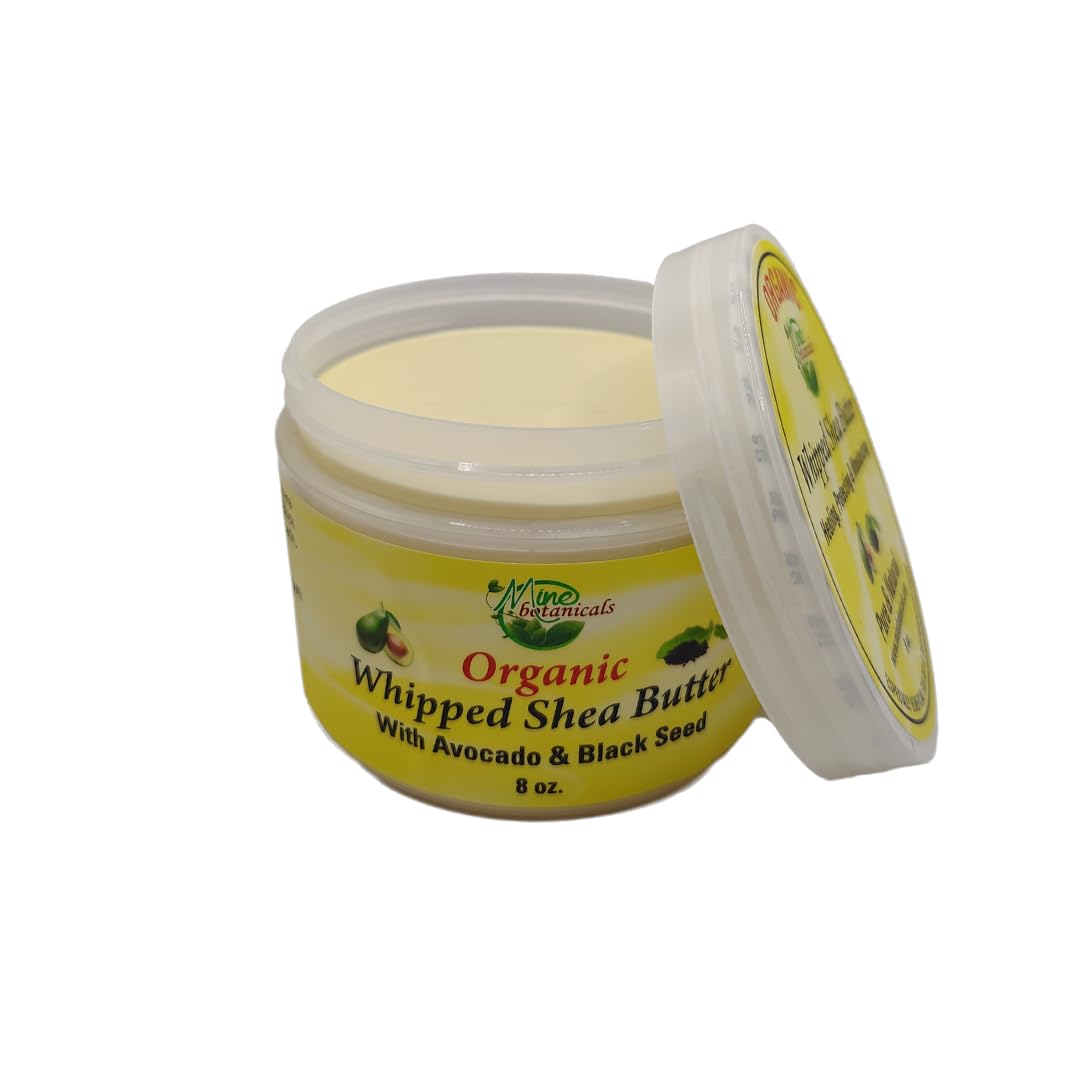 Mine Botanicals Organic Whipped Shea Butter with Avocado & Black Seed — Pack of 2