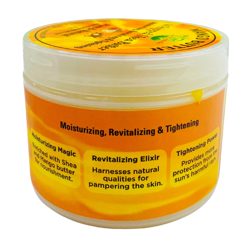 Mine Botanicals Whipped Body Butter with Mango Butter — 8 oz, Moisturizing & Nourishing