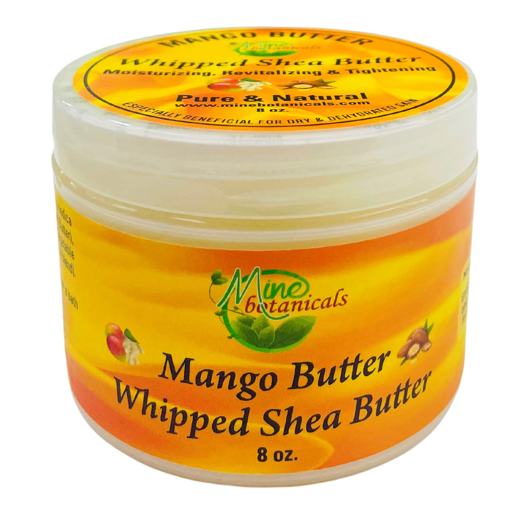 Mine Botanicals Whipped Body Butter with Mango Butter — 8 oz, Moisturizing & Nourishing