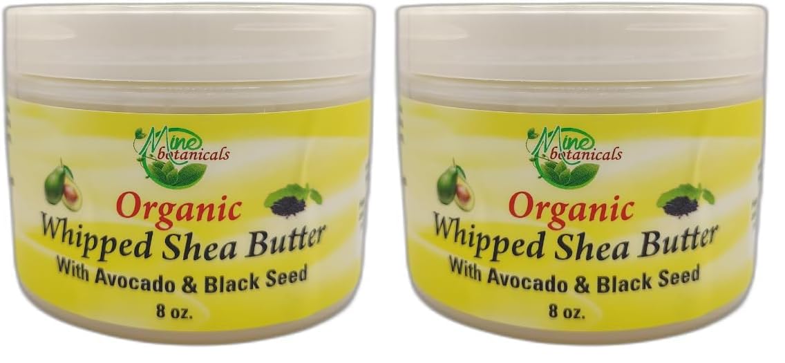 Mine Botanicals Organic Whipped Shea Butter with Avocado & Black Seed — Pack of 2
