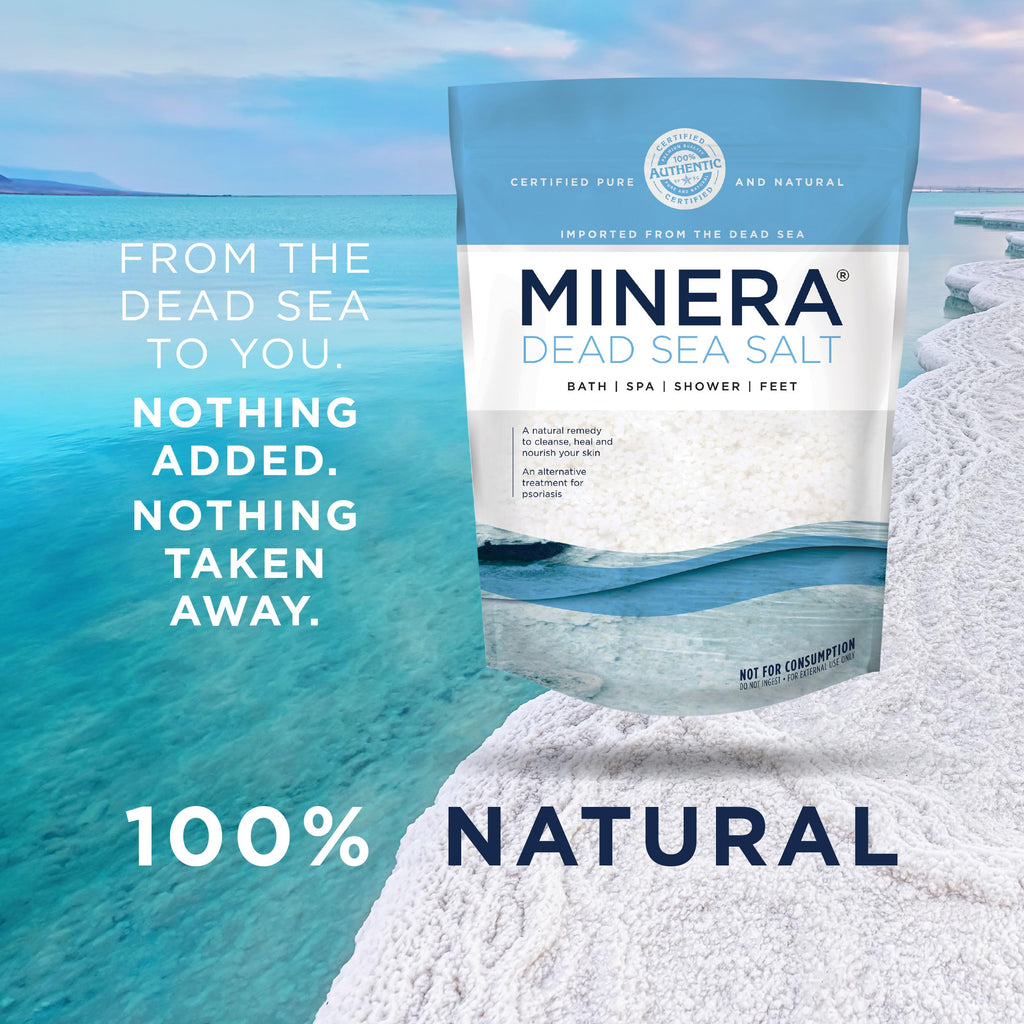 Minera Coarse Grain Dead Sea Salt – 5 lb Bath & Soak, Fast-Dissolving, Pure & Unscented