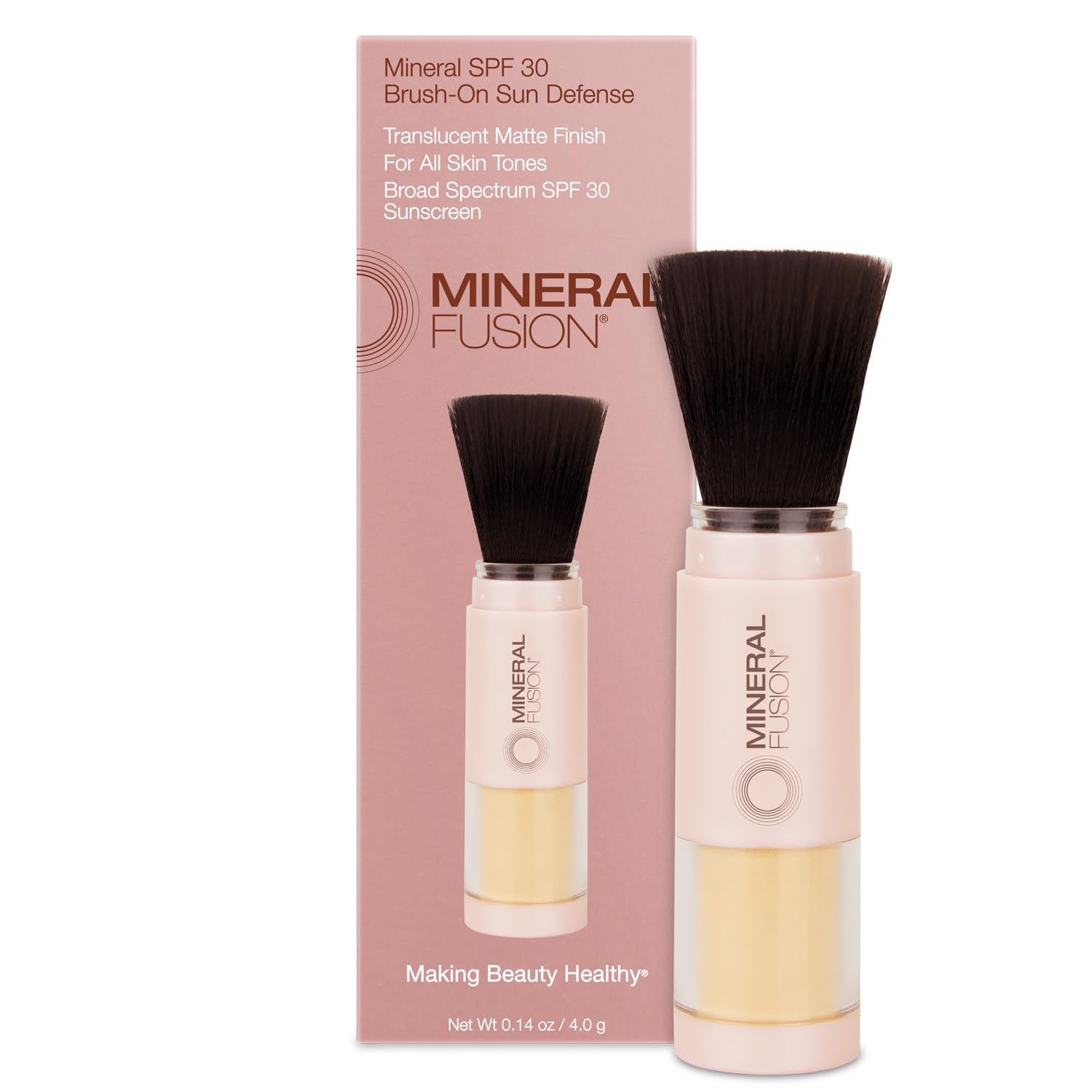 Mineral Fusion Brush-On Sun Defense SPF 30 | UVA/UVB Protection, Paraben-Free, Gluten-Free