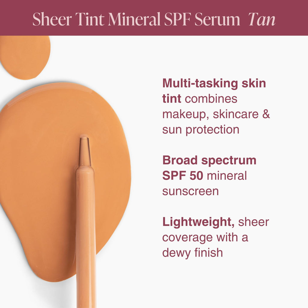Mineral Fusion Face Serum – Sheer Tint SPF 50 Mineral Sunscreen, Tan