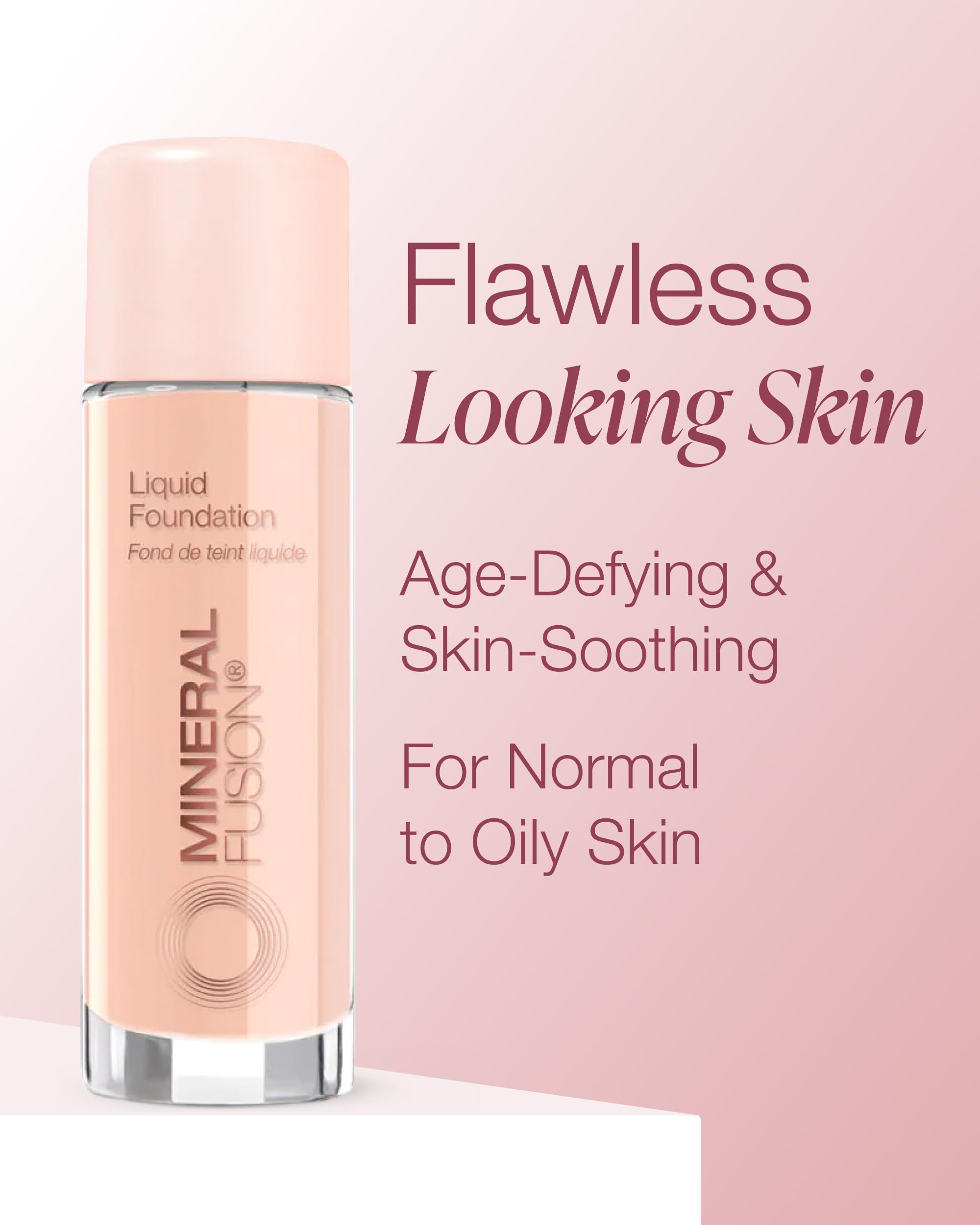 Mineral Fusion Full Coverage Liquid Foundation Cool 1 Fair - Lightweight Hydrating Matte Finish